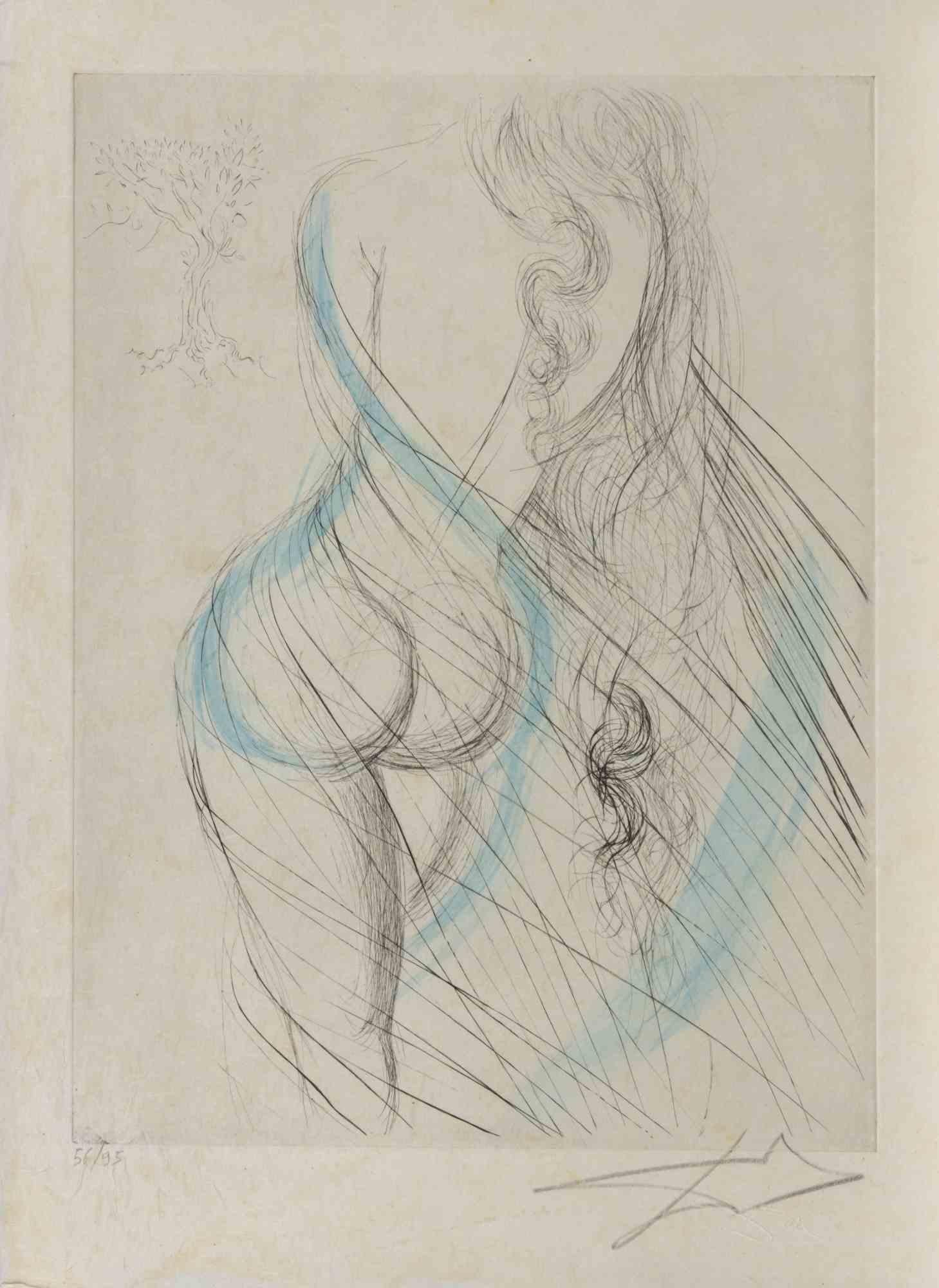 Salvador Dalí Figurative Print - Nu - Etching - 1968