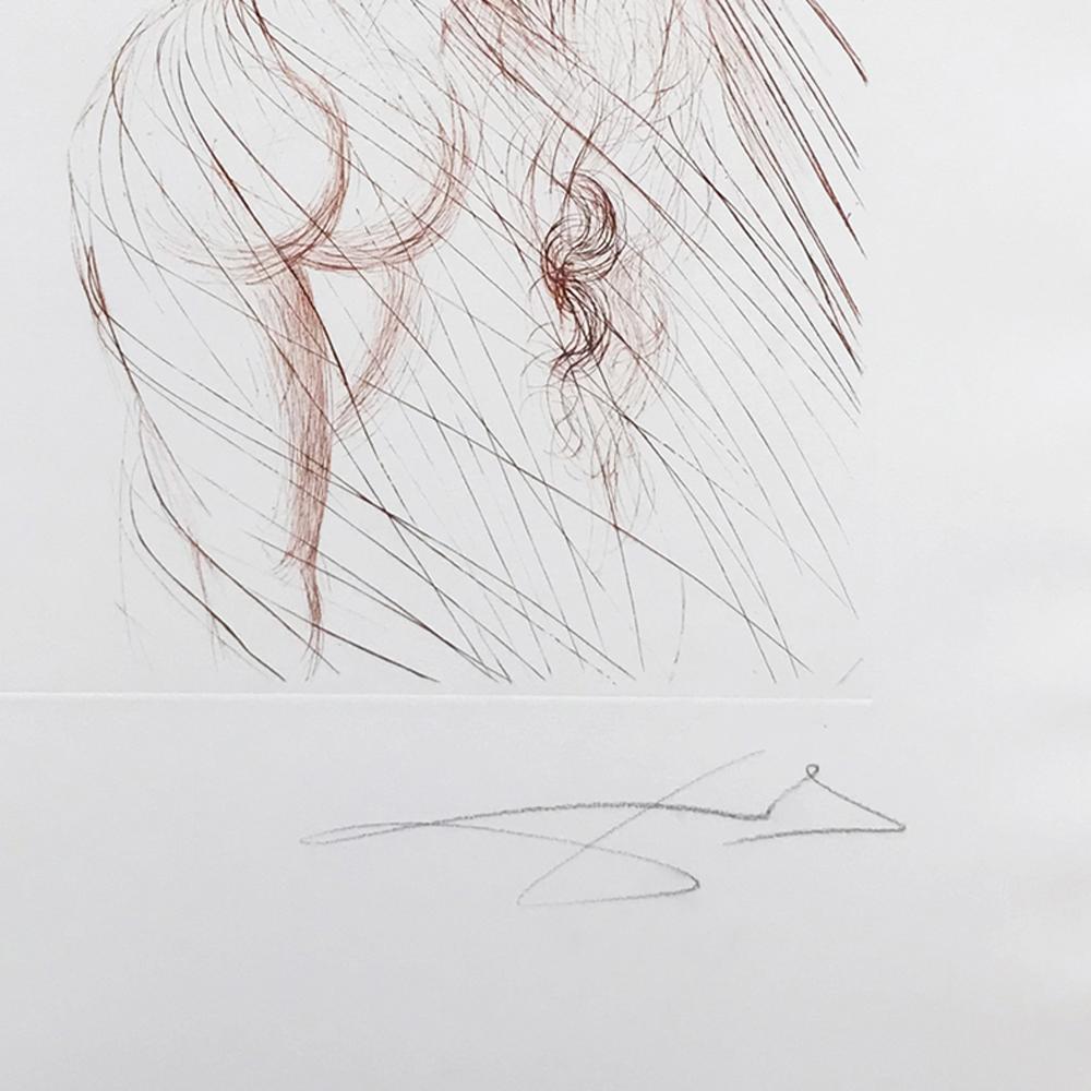 Nu Sanguine, Hand Signed Etching, 1968, Surrealism, Modern Art, 20th Century - Print by Salvador Dalí