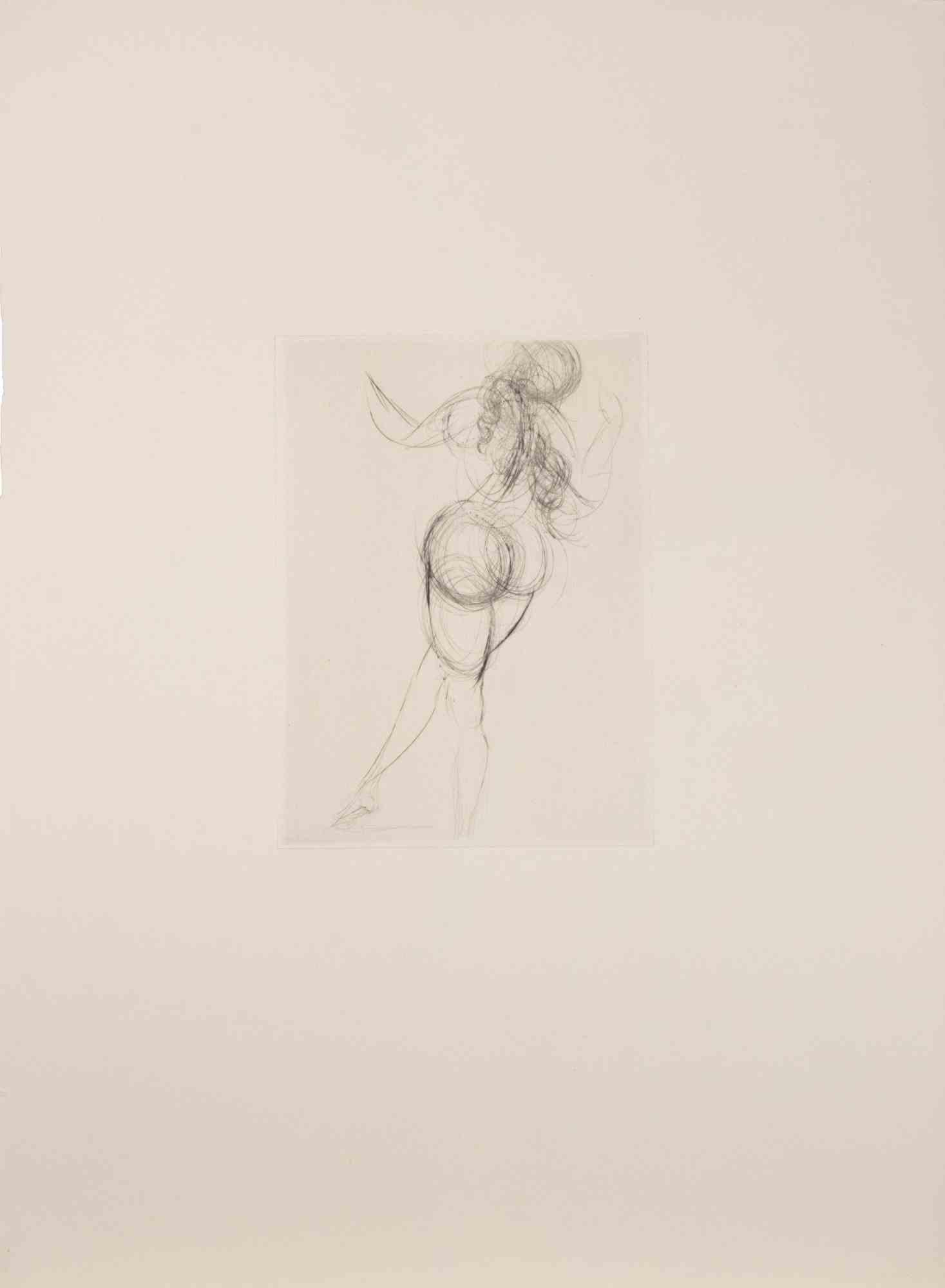 Nu de dos-  Gravure - 1968 - Print de Salvador Dalí