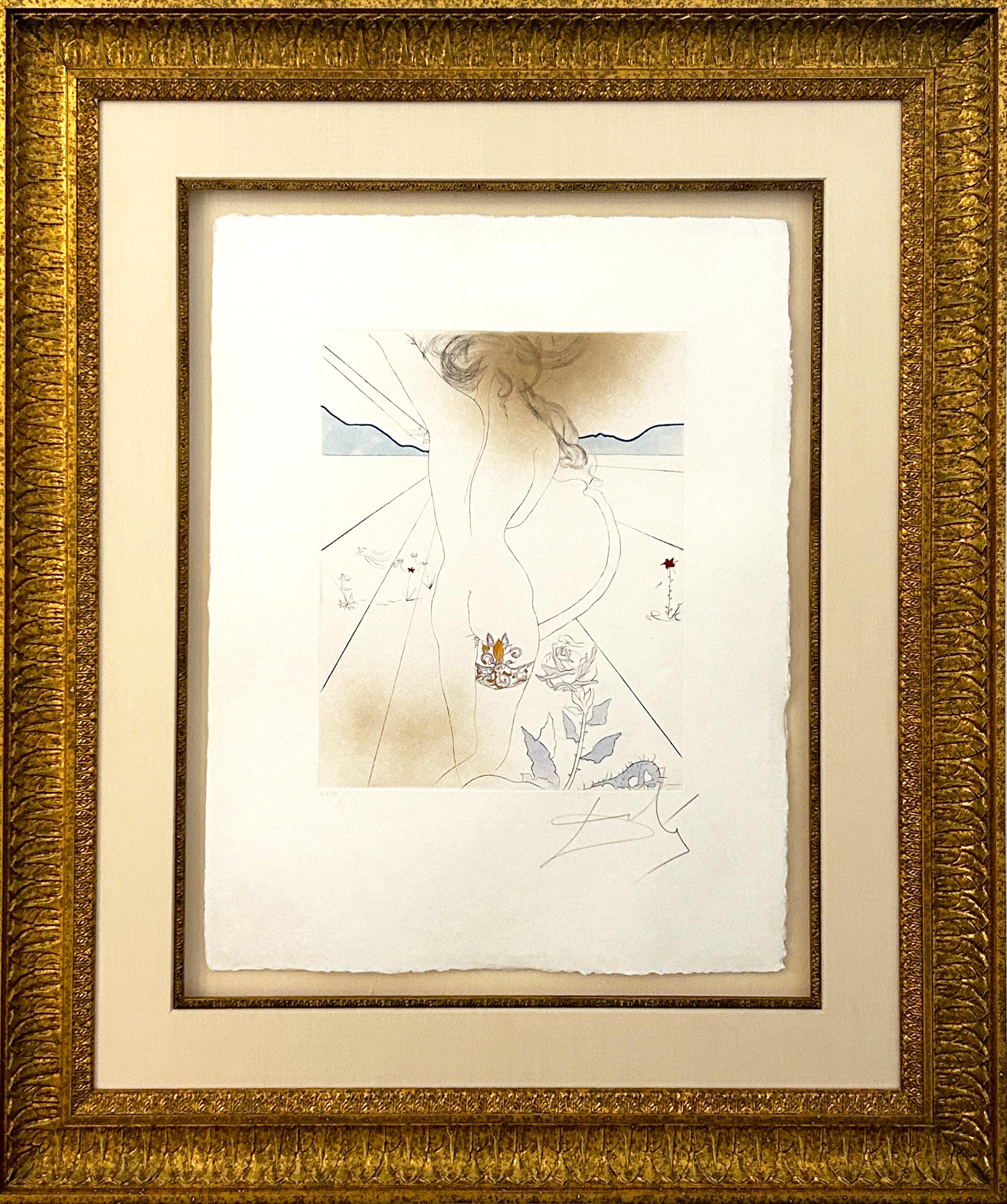 Nudo con giarrettiera - Print di Salvador Dalí