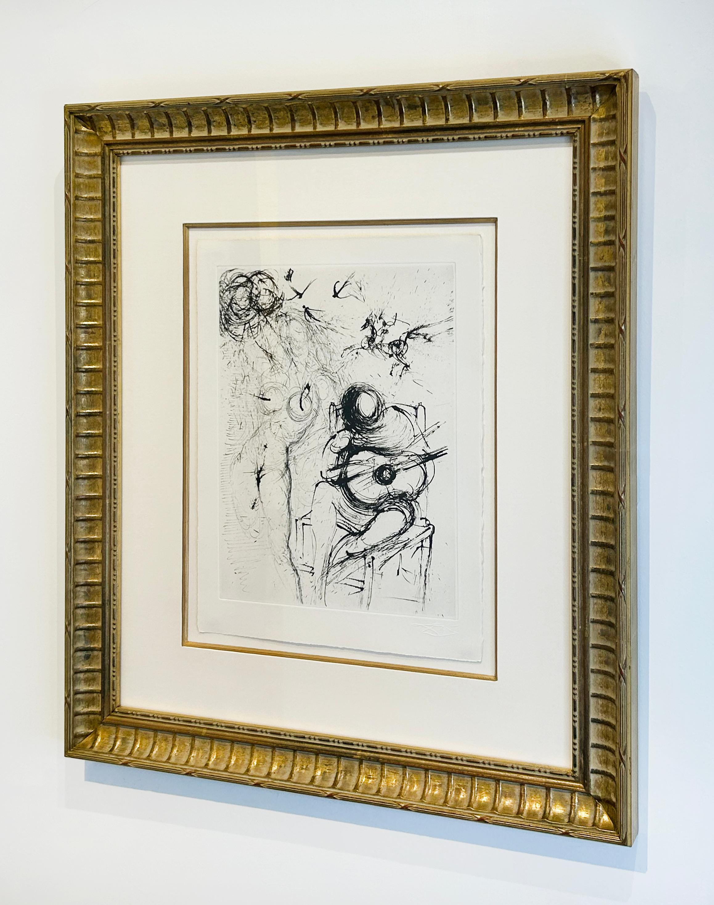 Nude with Guitar - Surrealist Print by Salvador Dalí