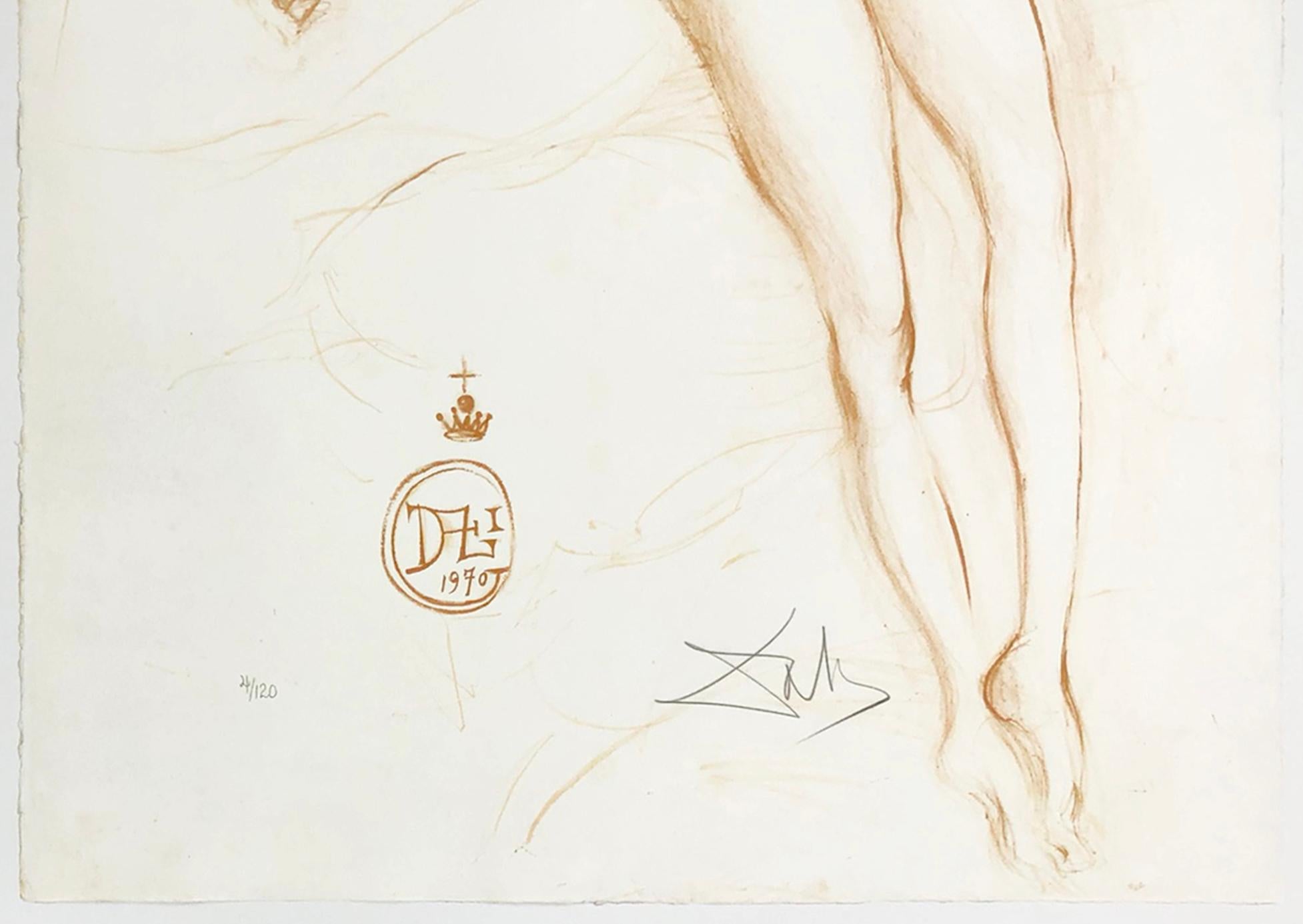 NUDE WITH RAISED ARM (NU DU BRAS LEVE) - Print by Salvador Dalí