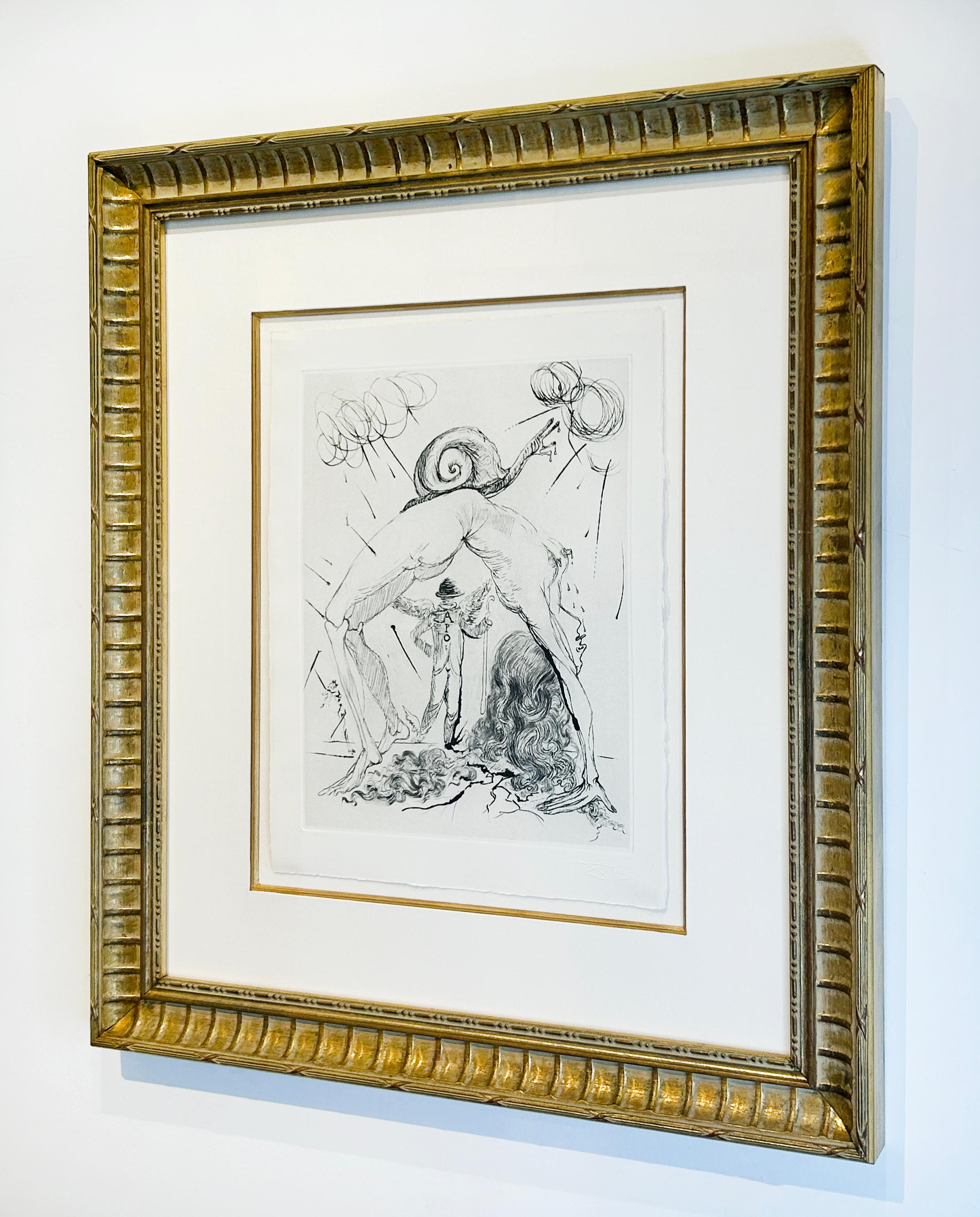 Desnudo con caracol - Print Surrealista de Salvador Dalí