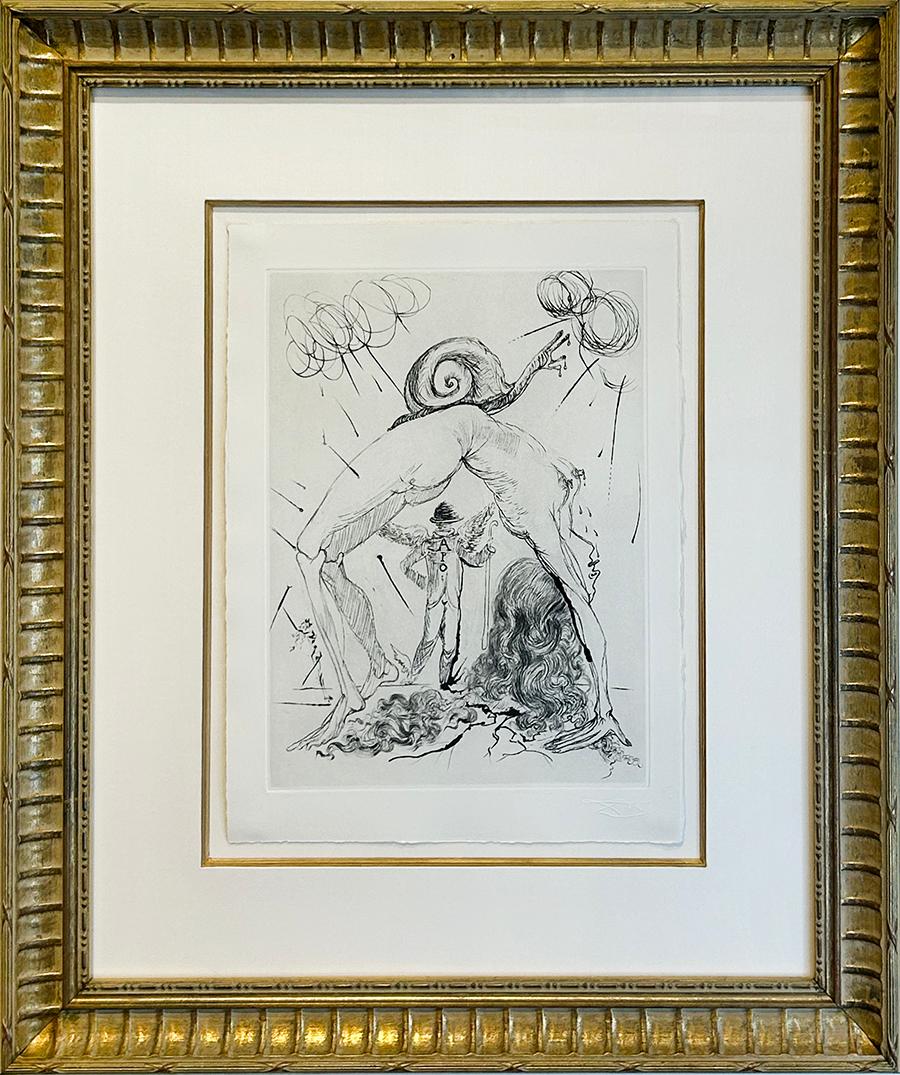 Figurative Print de Salvador Dalí - Desnudo con caracol