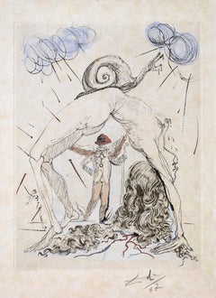 Vintage Nude with Snail (Poèmes Secrets d'Apollinaire), 1967