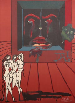 Ossessione del cuore (Il mondo), litografia surrealista di Salvador Dalí