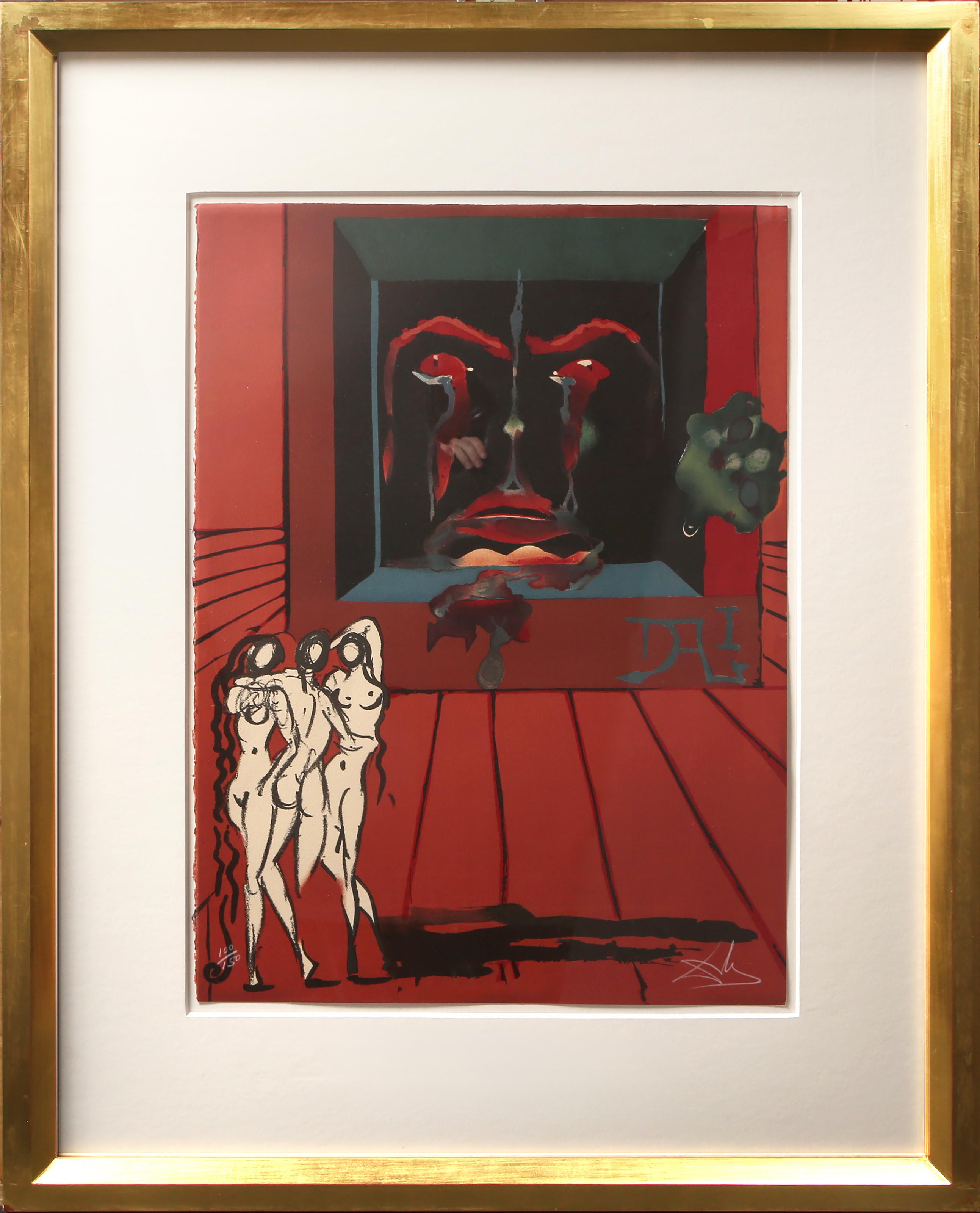 Obsession of the Heart
Salvador Dali, Spanish (1904–1989)
Portfolio: Visions Surrealiste
Date: 1976
Lithograph, signed and numbered in pencil
Edition of 150
Size: 29 x 21 in. (73.66 x 53.34 cm)
Frame Size: 44.5 x 35 inches
Printer: Torrents, Spain;