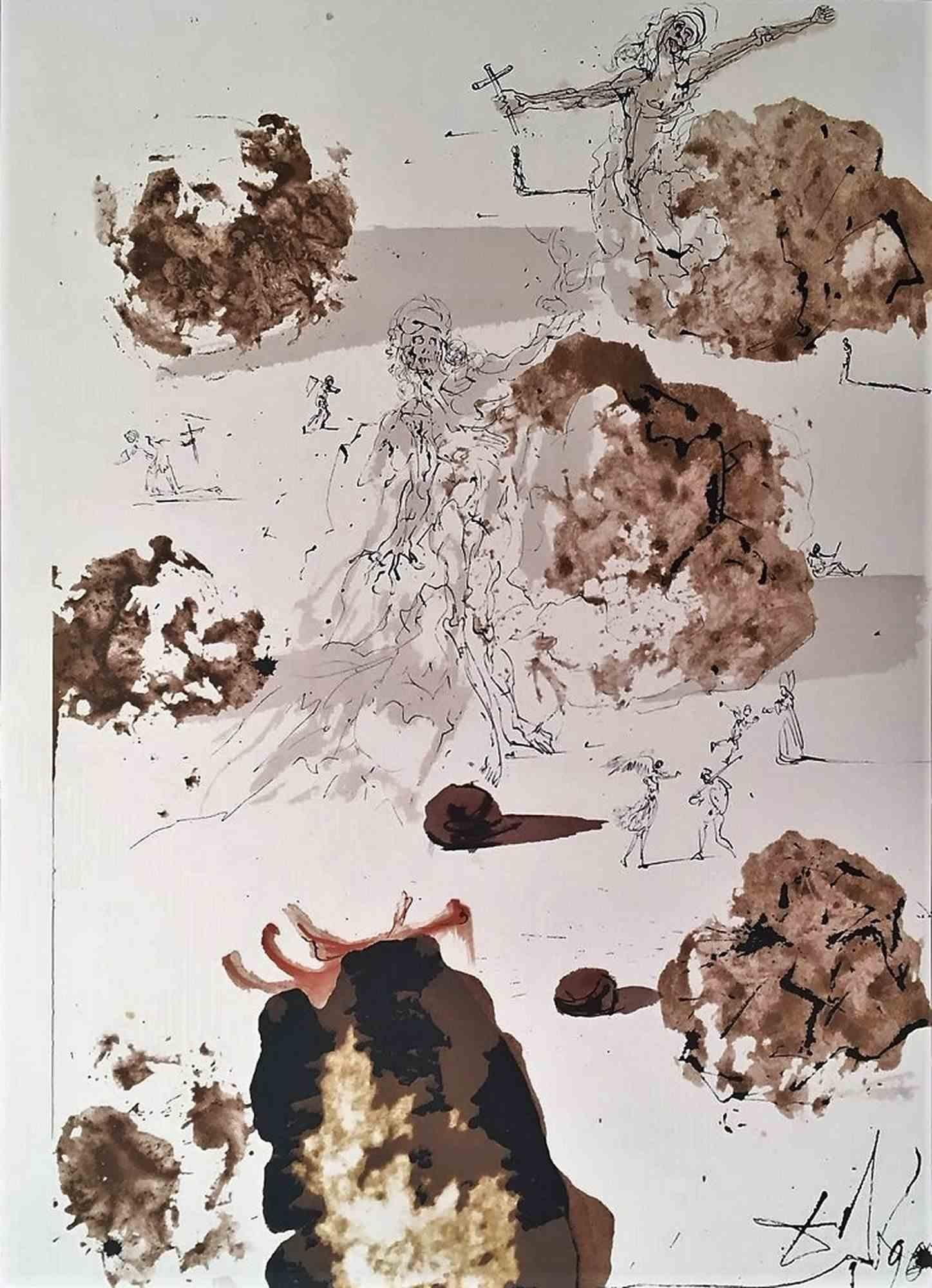 Salvador Dalí Figurative Print – Omnes Gentes in Valles Iosaphat – Lithographie – 1967