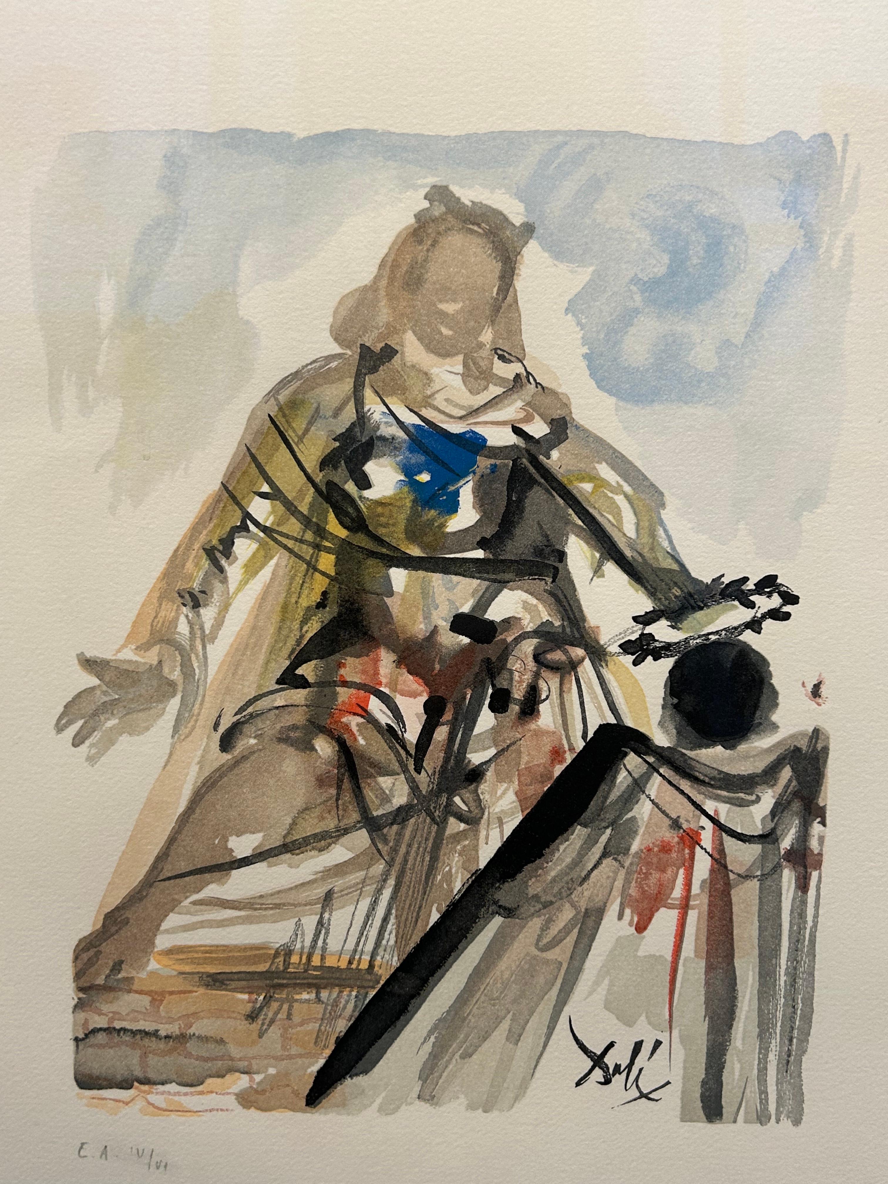 'On Voit cette Reine...' Colour Lithograph from ‘L’Arte d’Aimer d’Ovide’ - Print by Salvador Dalí