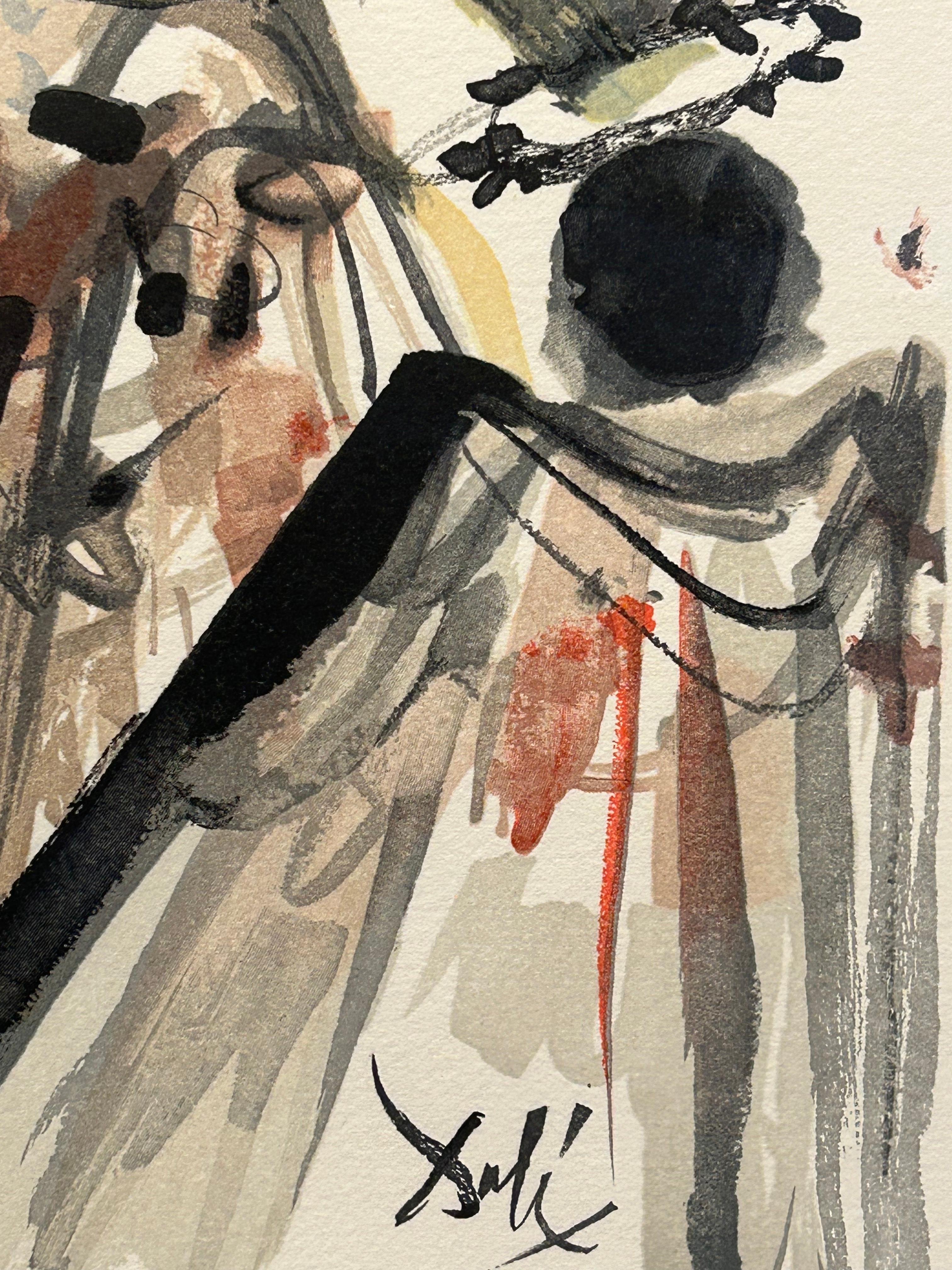 'On Voit cette Reine...' Farblithographie aus 'L'Art d'Aimer d'Ovide'. (Surrealismus), Print, von Salvador Dalí