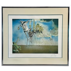Original Chromolithograph "The Temptation of St. Anthony" Signed with C.O.A #189
