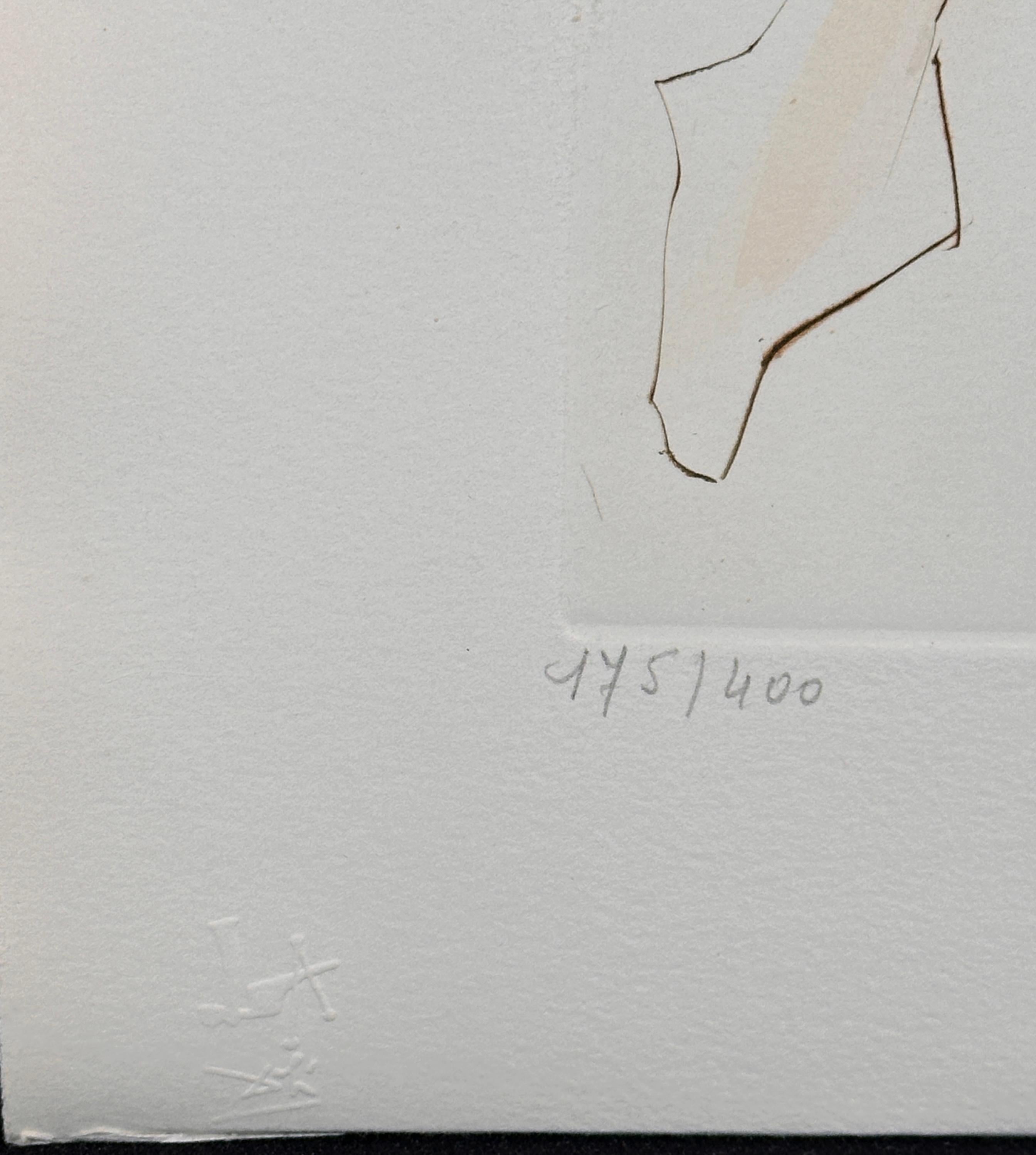 Unser historisches Erbe Adam und Eva (Grau), Figurative Print, von Salvador Dalí