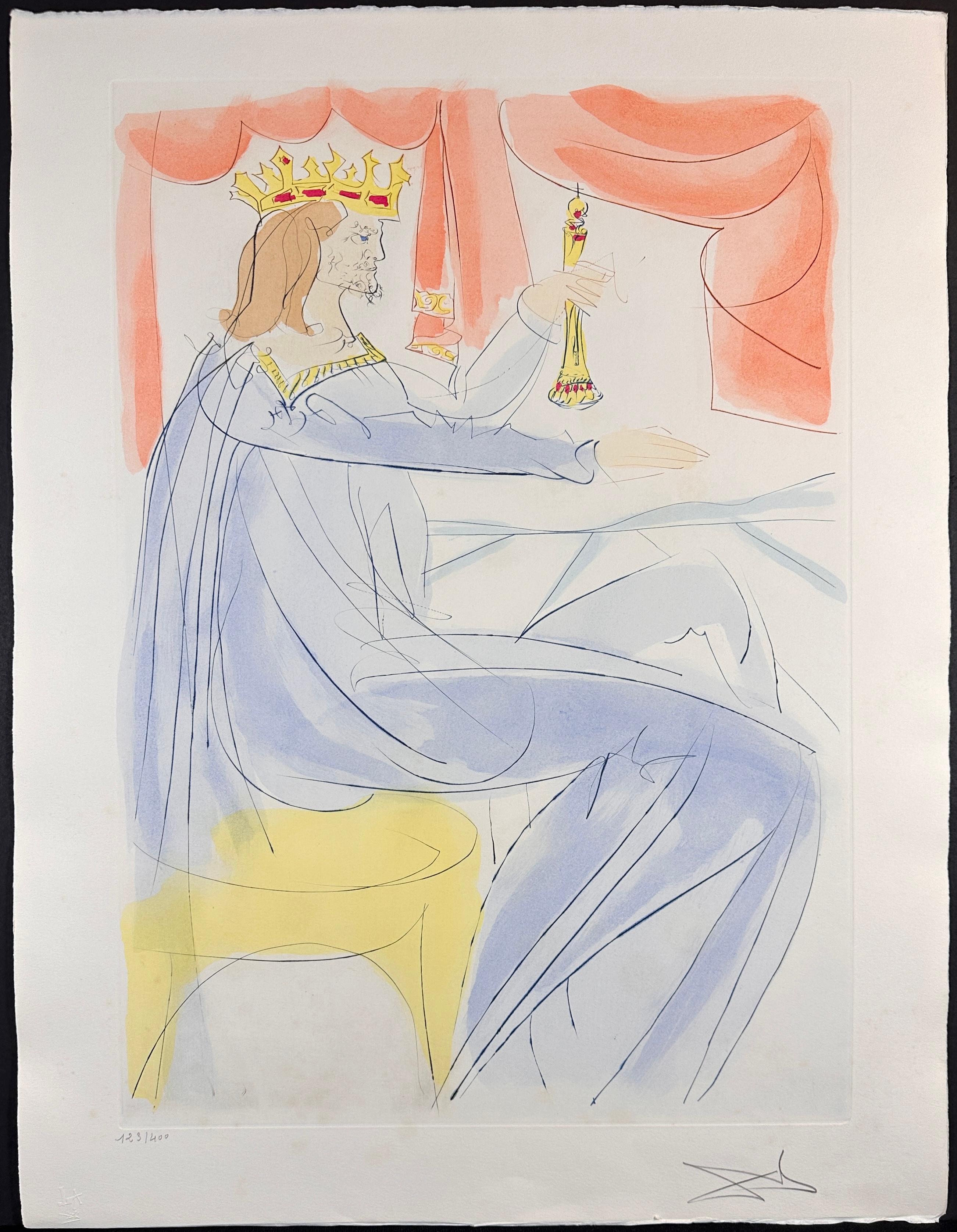 Notre patrimoine historique Suite complète - Gris Print par Salvador Dalí