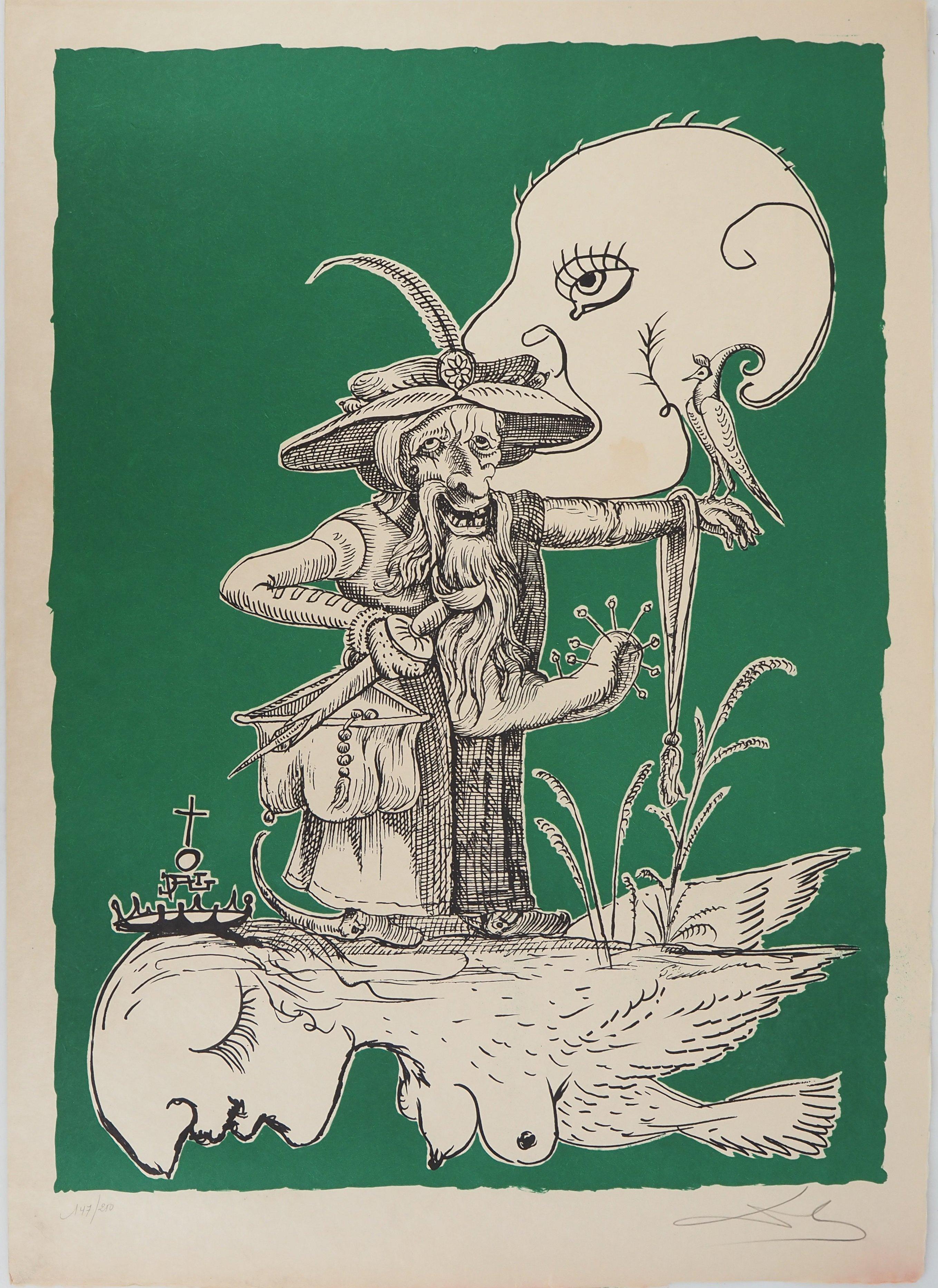 Pantagruel : The Old Wizard - Original handsigned lithograph (Field 73-7A)