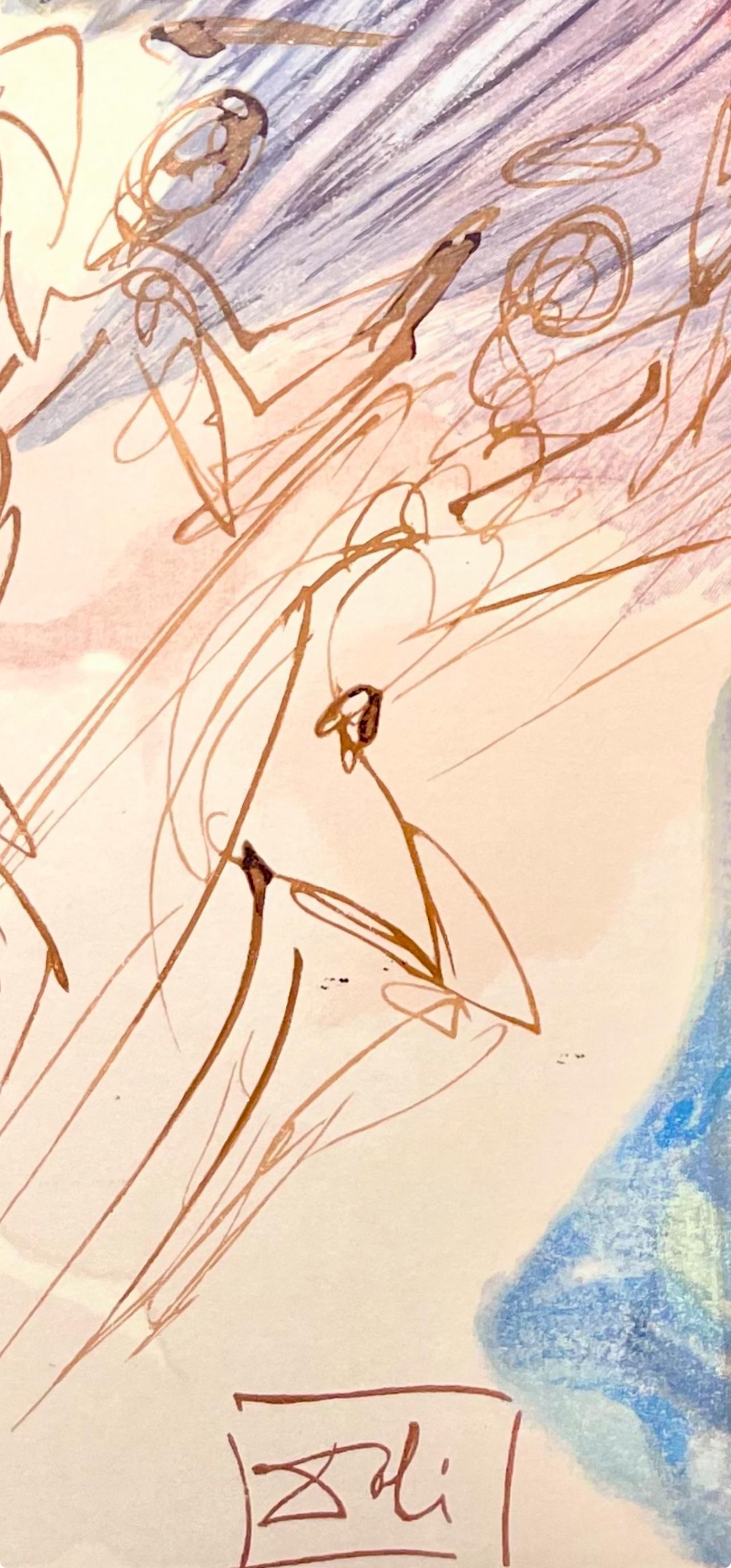 Paradies XX (Campo 189-200; M/L 1039-1138), Die Göttliche Komödie - Figurative Print Grigio di Salvador Dalí