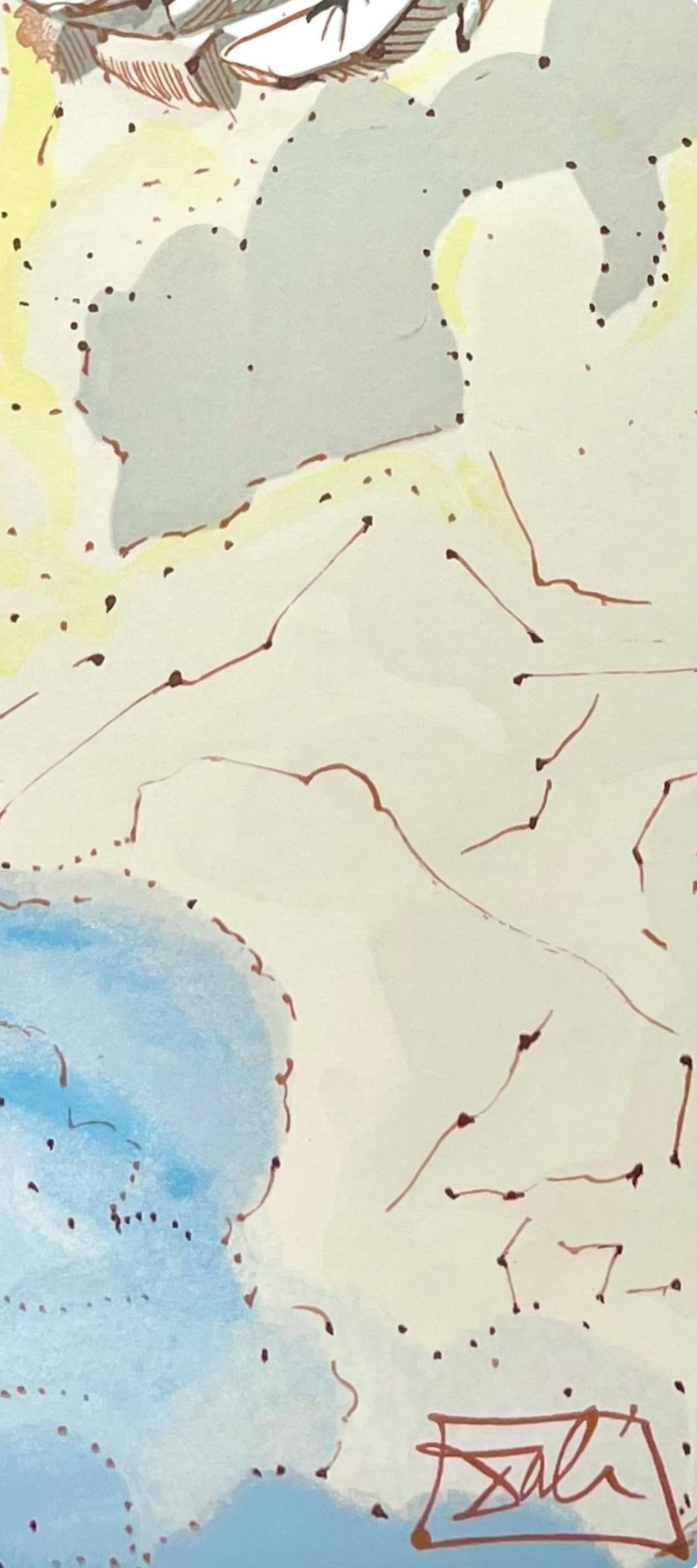 Paradies XXI (Campo 189-200; M/L 1039-1138), Die Göttliche Komödie - Figurative Print Gris de Salvador Dalí
