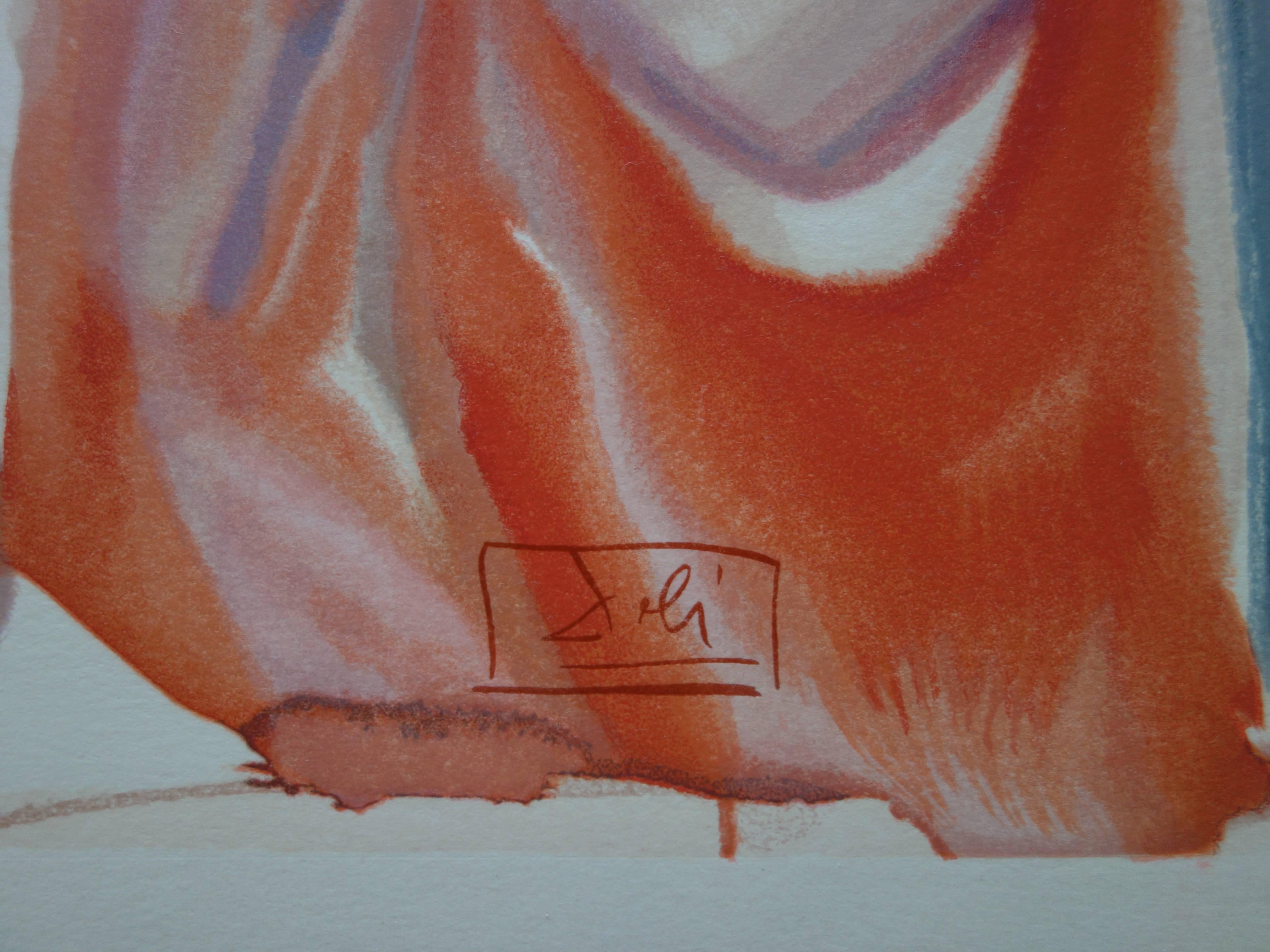 Paradise 6 - The Heaven of Mercury (Rhinoceros) - woodcut - 1963 (Field p 189) - Gray Figurative Print by Salvador Dalí