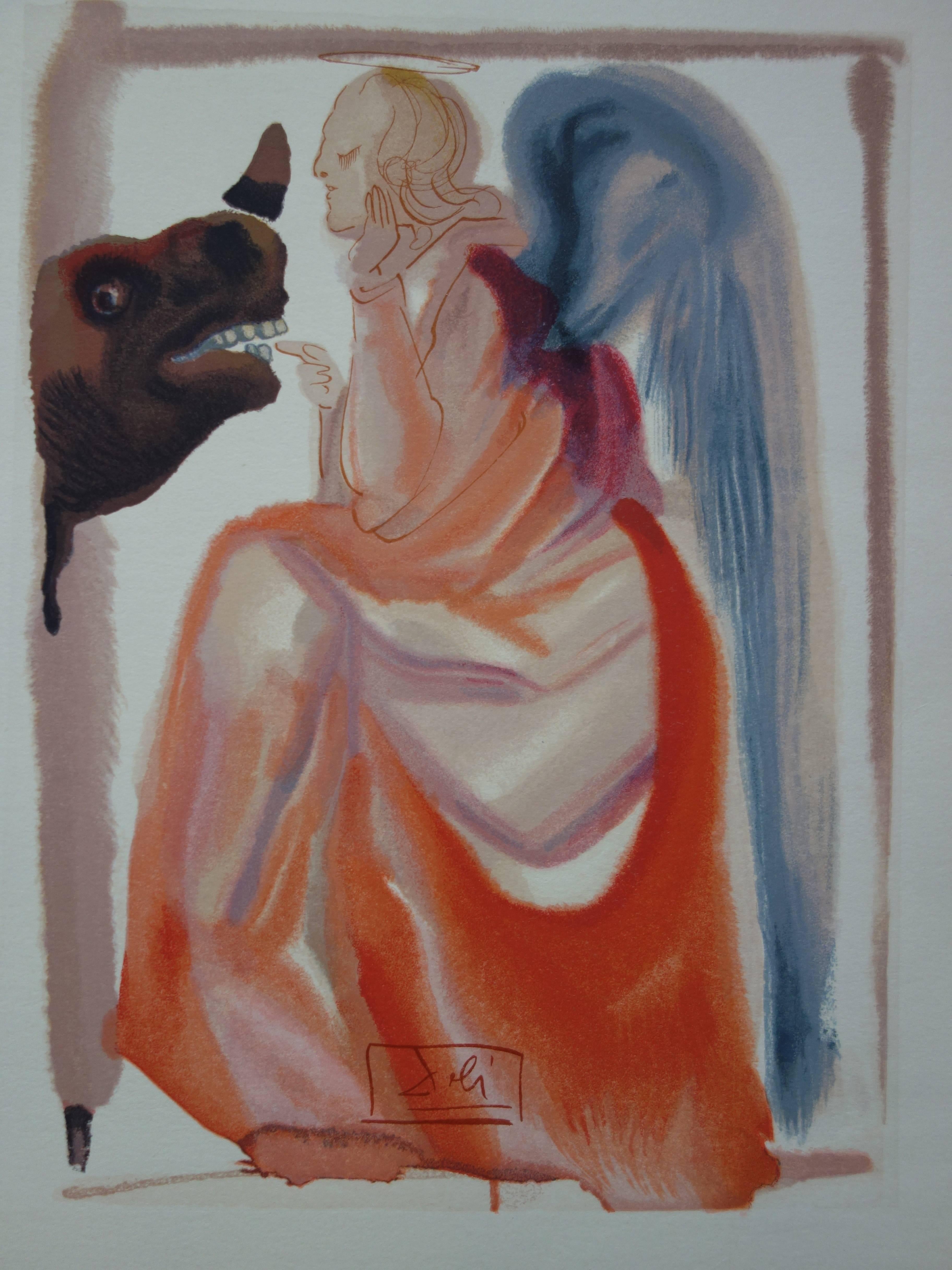 Paradiso 6 - Il cielo di Mercurio (Rinoceronte) - xilografia - 1963 - Print di Salvador Dalí