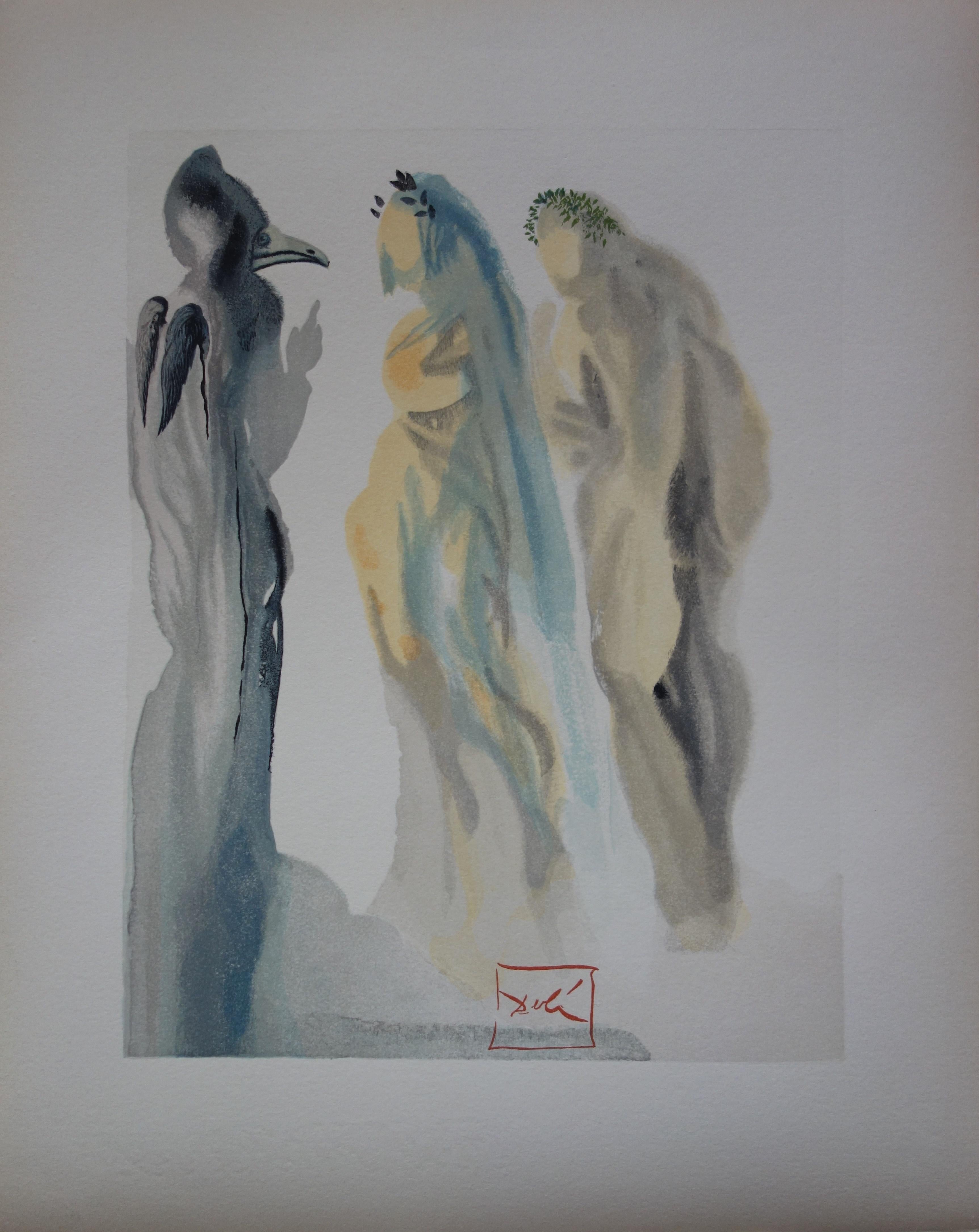 Salvador Dalí Figurative Print - Paradise 9 - The Heaven of Venus - Woodcut - 1963