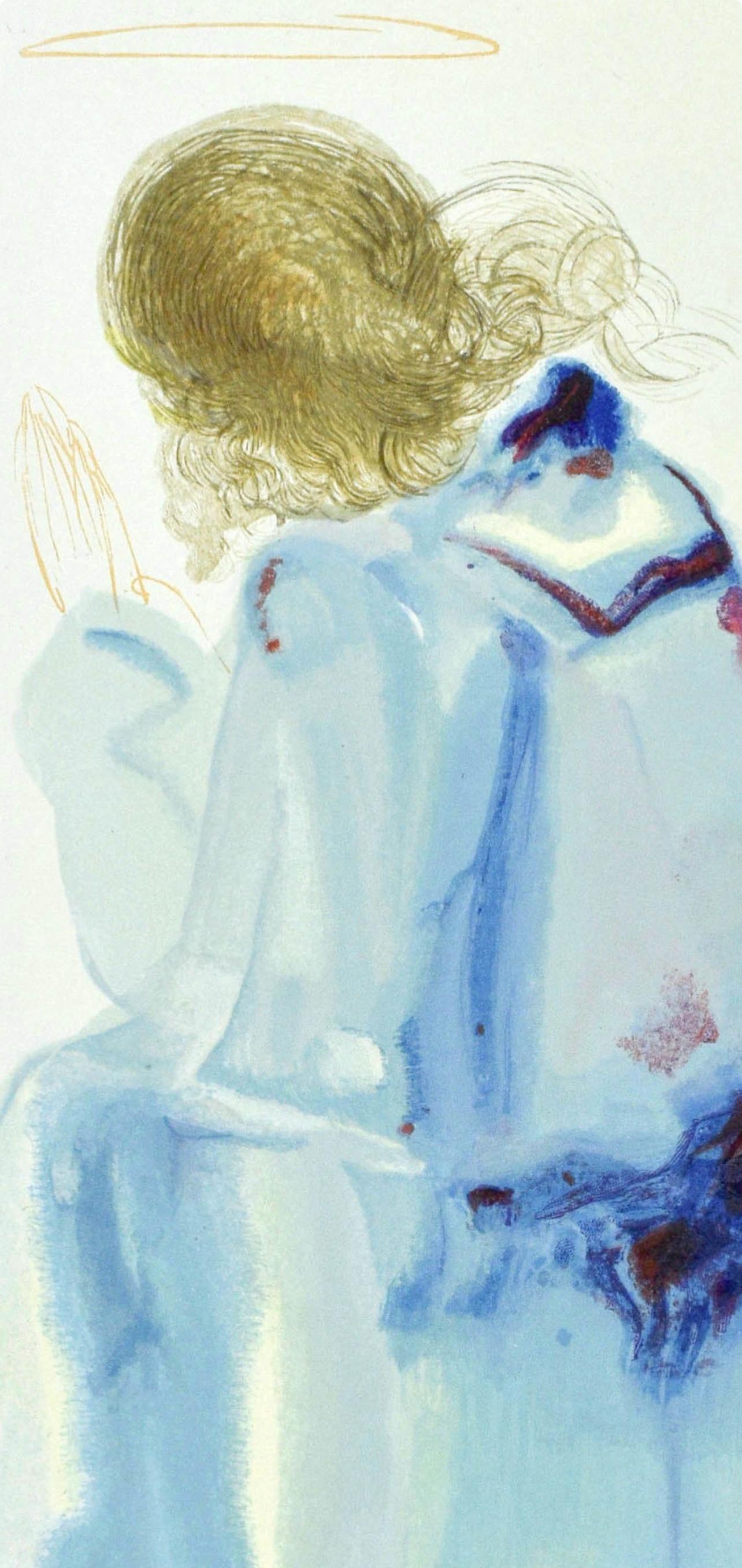 Paradiso, Canto II (Field 189-200; M/L. 1039-1138), La Divina Commedia - Gray Figurative Print by Salvador Dalí