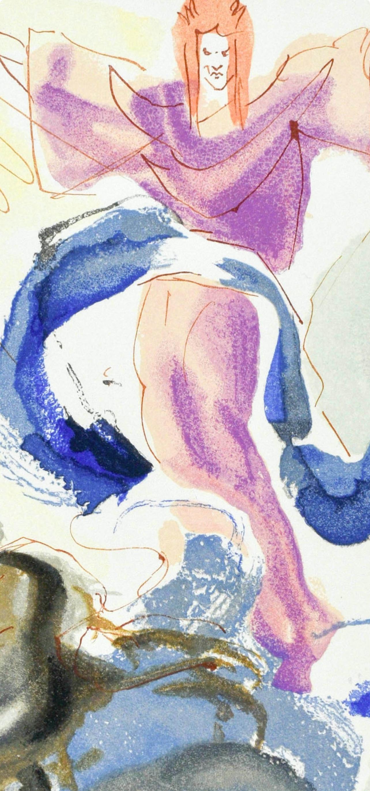 Paradiso, Canto III (Feld 189-200; M/L. 1039-1138), La Divina Commedia (Grau), Figurative Print, von Salvador Dalí