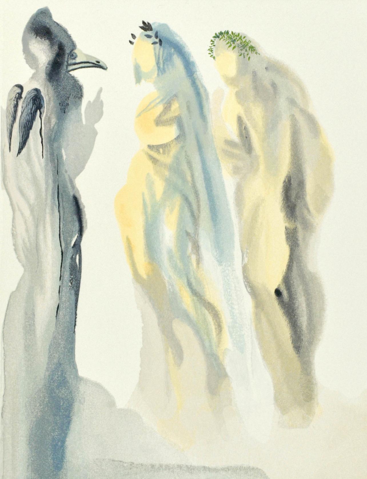 Salvador Dalí Landscape Print - Paradiso, Canto IX (Field 189-200; M/L. 1039-1138), La Divina Commedia
