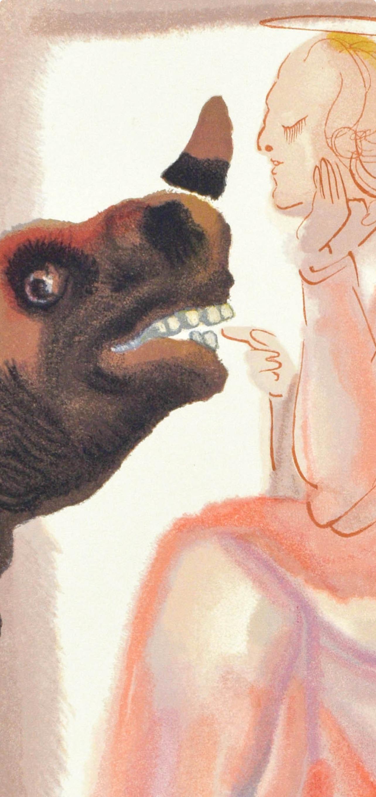 Paradiso, Canto VI (Field 189-200; M/L. 1039-1138), La Divina Commedia - Beige Landscape Print by Salvador Dalí