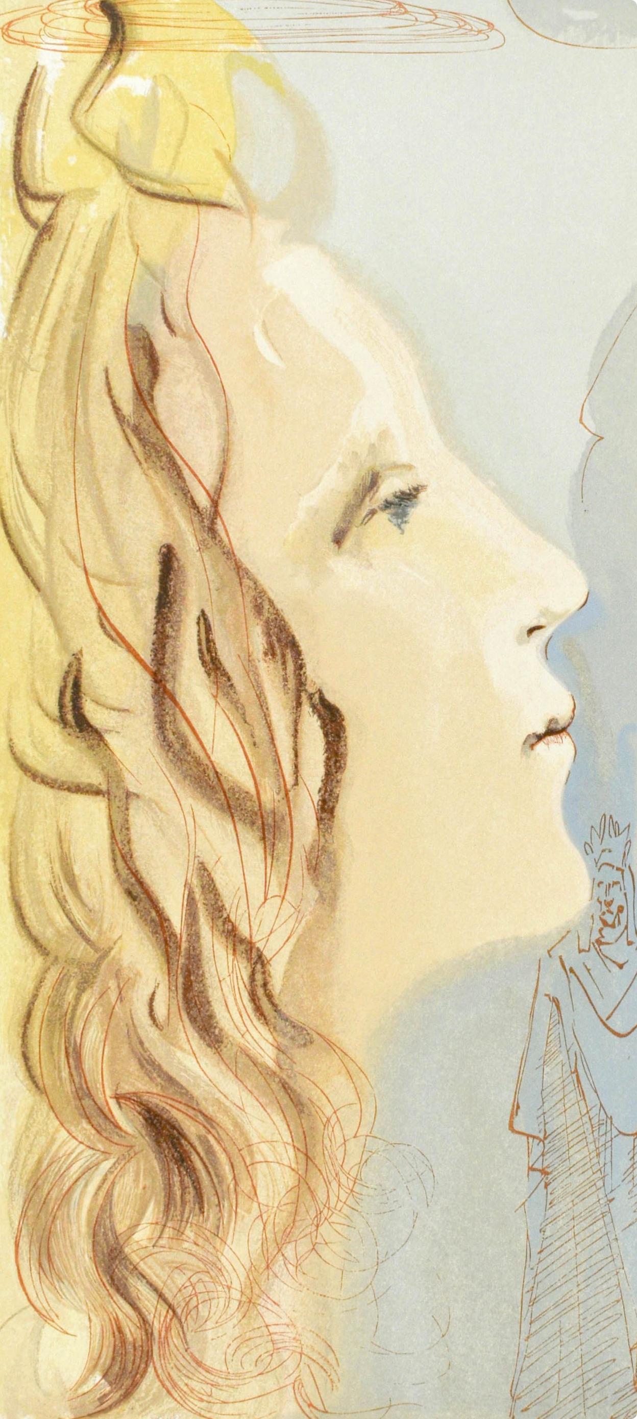 Paradiso, Canto VIII (Field 189-200; M/L. 1039-1138), La Divina Commedia - Surrealist Print by Salvador Dalí