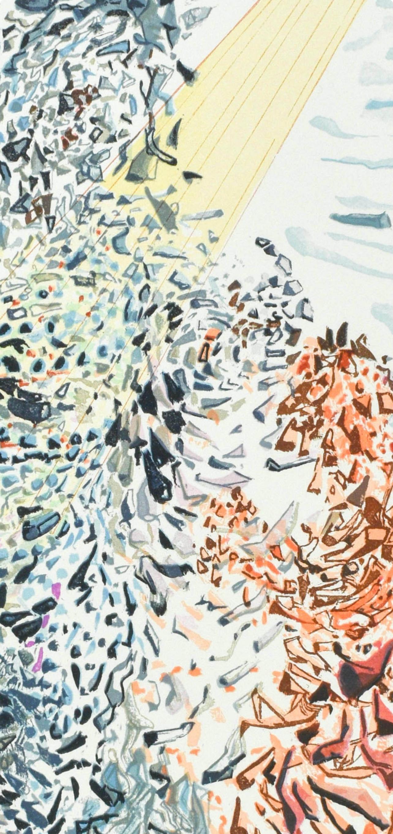 Paradiso, Canto XI (Field 189-200; M/L. 1039-1138), La Divina Commedia - Gray Landscape Print by Salvador Dalí