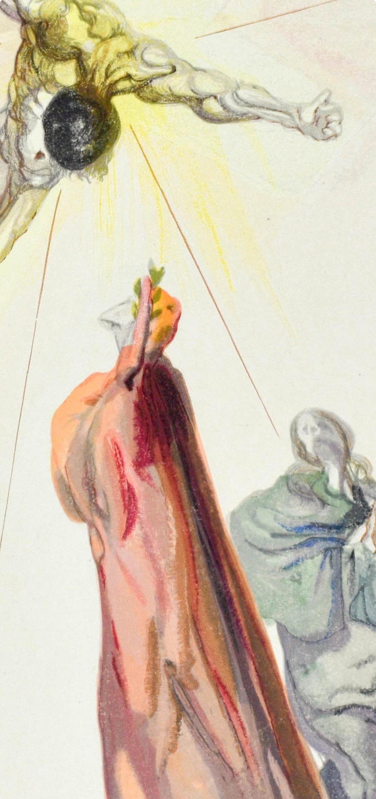 Paradiso, Canto XIV (Field 189-200; M/L. 1039-1138), La Divina Commedia - Beige Landscape Print by Salvador Dalí