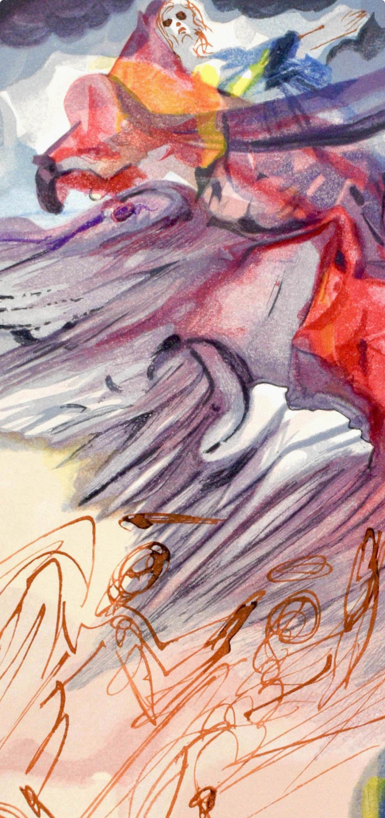 Paradiso, Canto XIX (Field 189-200; M/L. 1039-1138), La Divina Commedia - Beige Landscape Print by Salvador Dalí