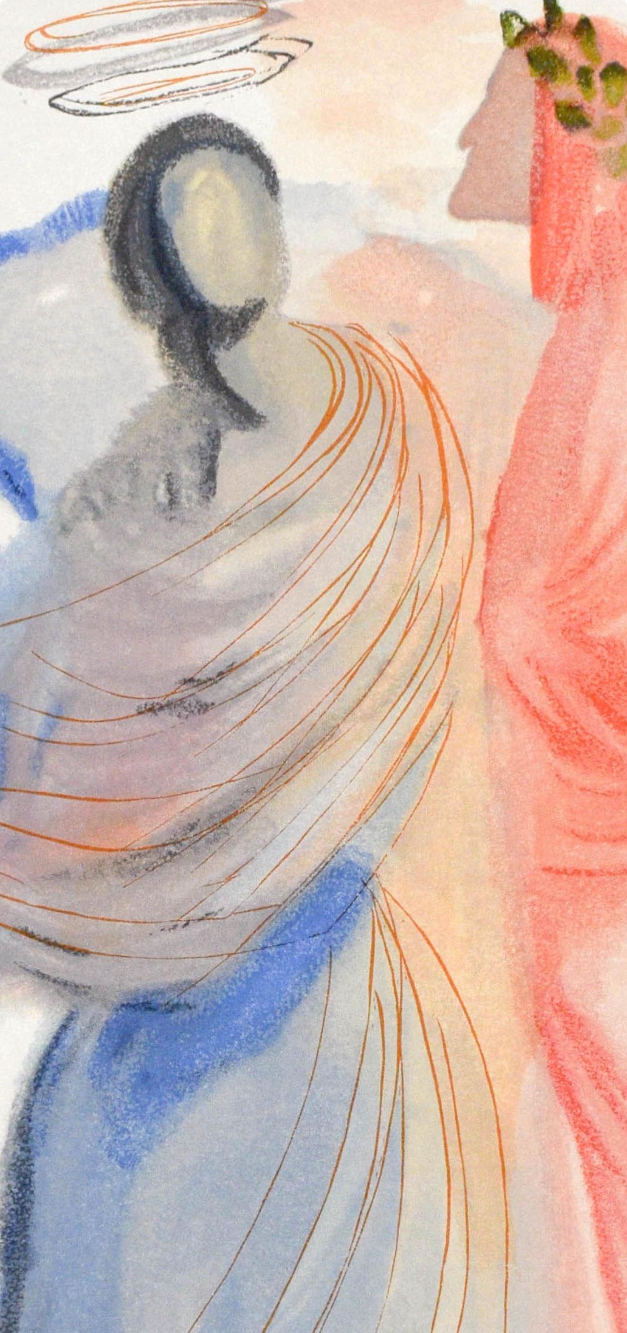 Paradiso, Canto XVIII (Field 189-200; M/L. 1039-1138), La Divina Commedia - Beige Landscape Print by Salvador Dalí
