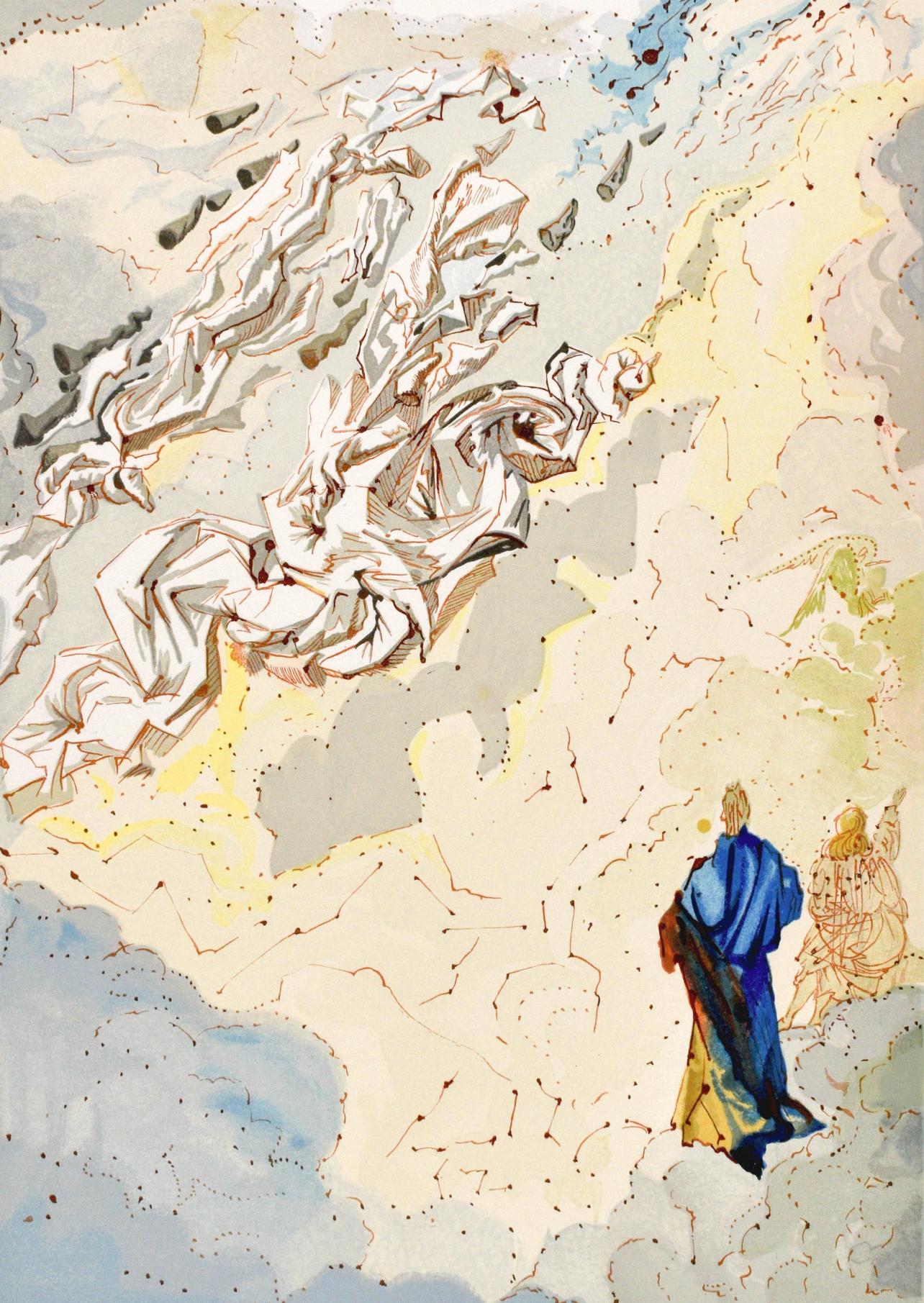 Salvador Dalí Landscape Print - Paradiso, Canto XX (Field 189-200; M/L. 1039-1138), La Divina Commedia