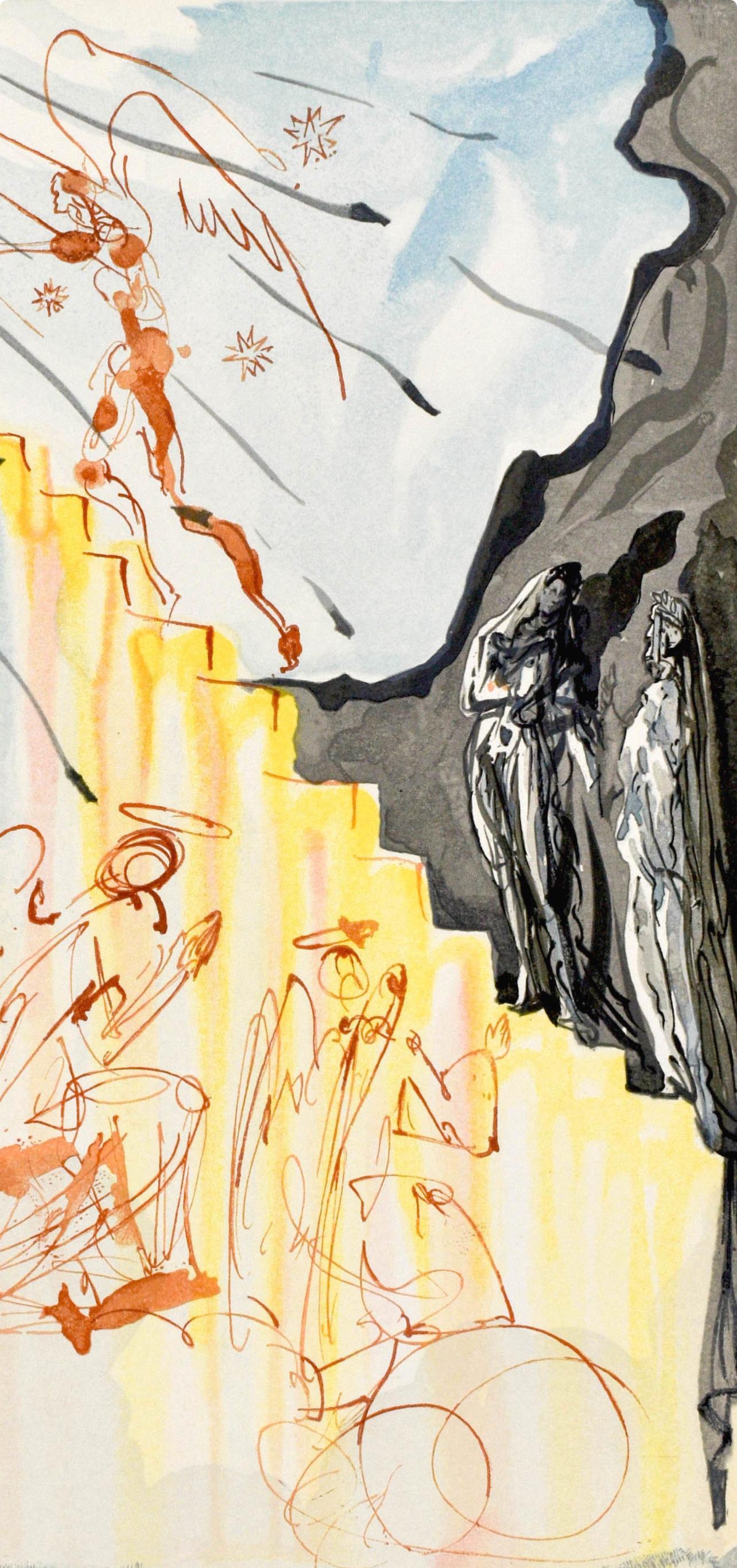 Paradiso, Canto XXI (Field 189-200; M/L. 1039-1138), La Divina Commedia - Surrealist Print by Salvador Dalí