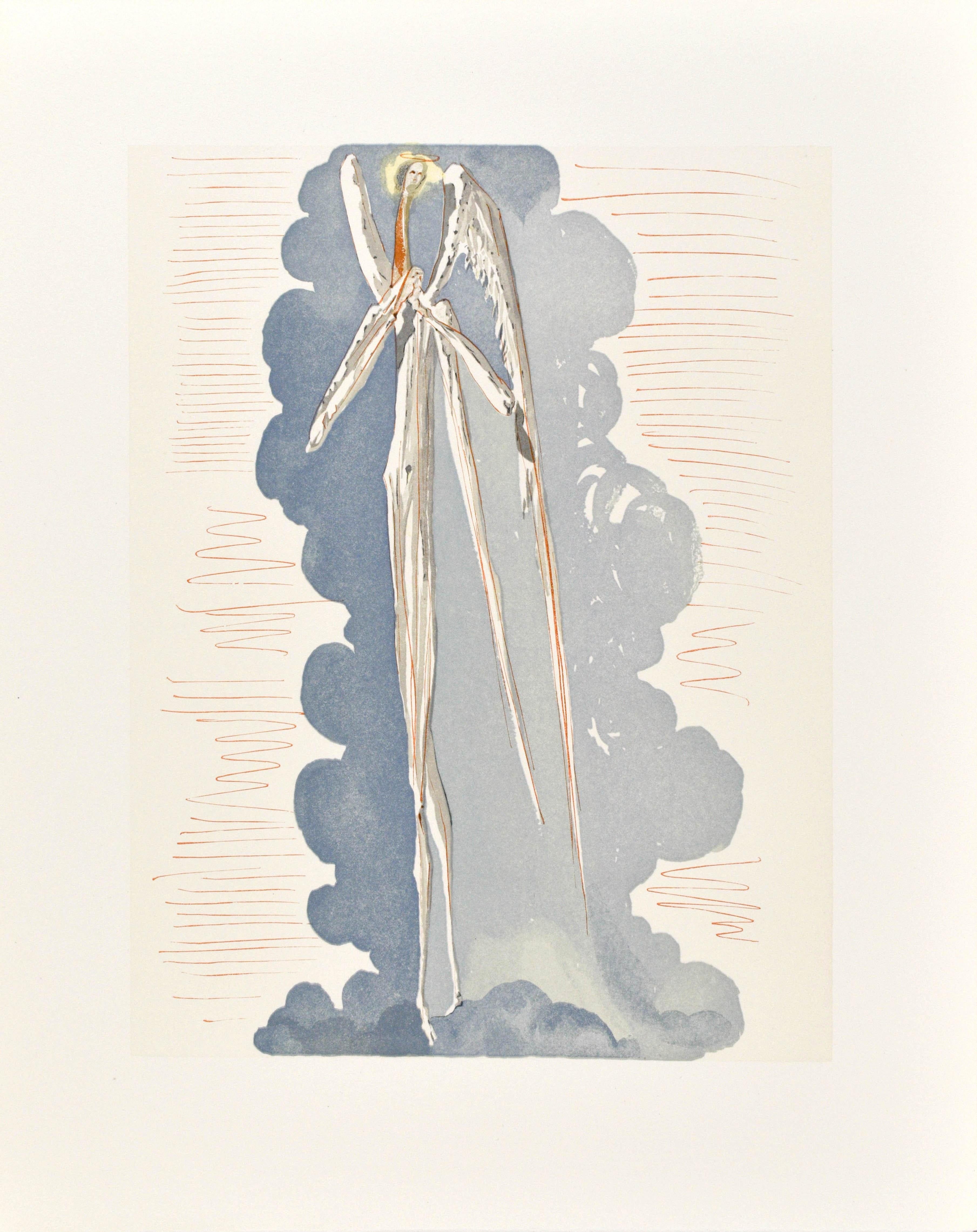 Woodcut in colors on vélin pur chiffon de Rives paper. Paper size: 13 x 10.375 inches. Inscription: Unsigned and unnumbered, as issued. Catalogue raisonné reference: Michler & Löpsinger 1039-1138; Field 189-200. Notes: From the folio, La Divina