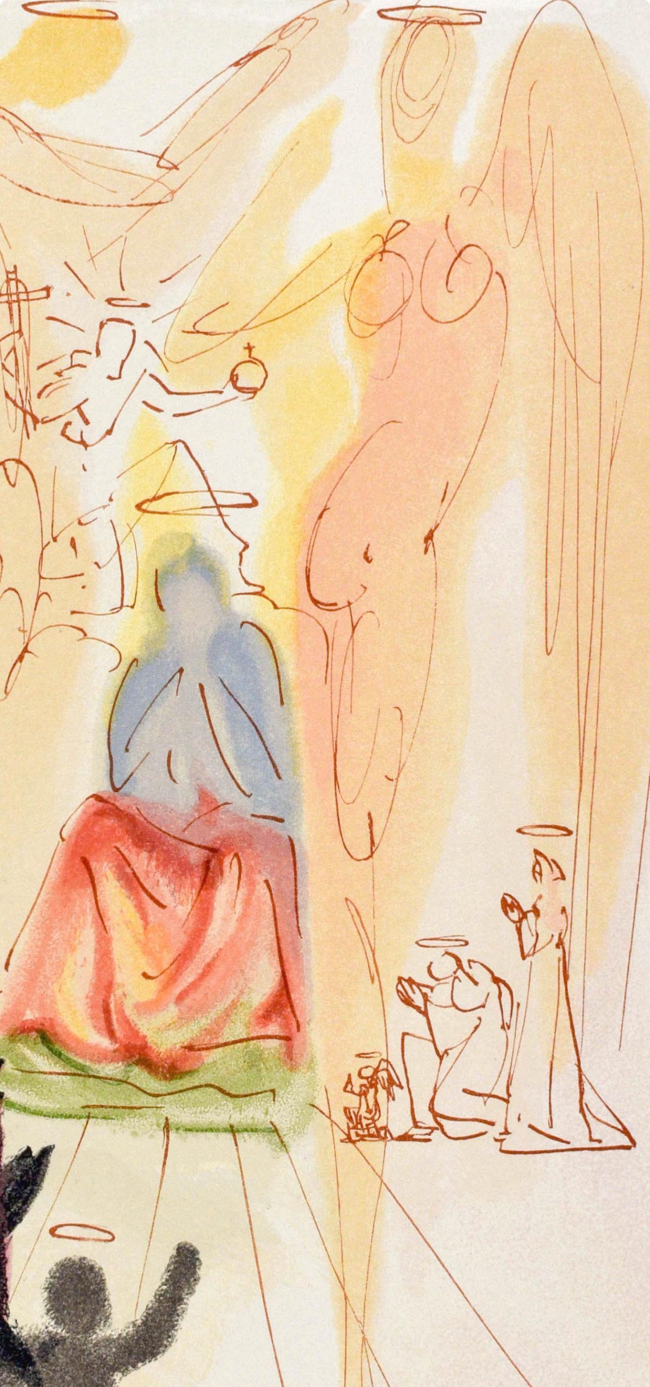 Paradiso, Canto XXIII (Field 189-200; M/L. 1039-1138), La Divina Commedia - Surrealist Print by Salvador Dalí