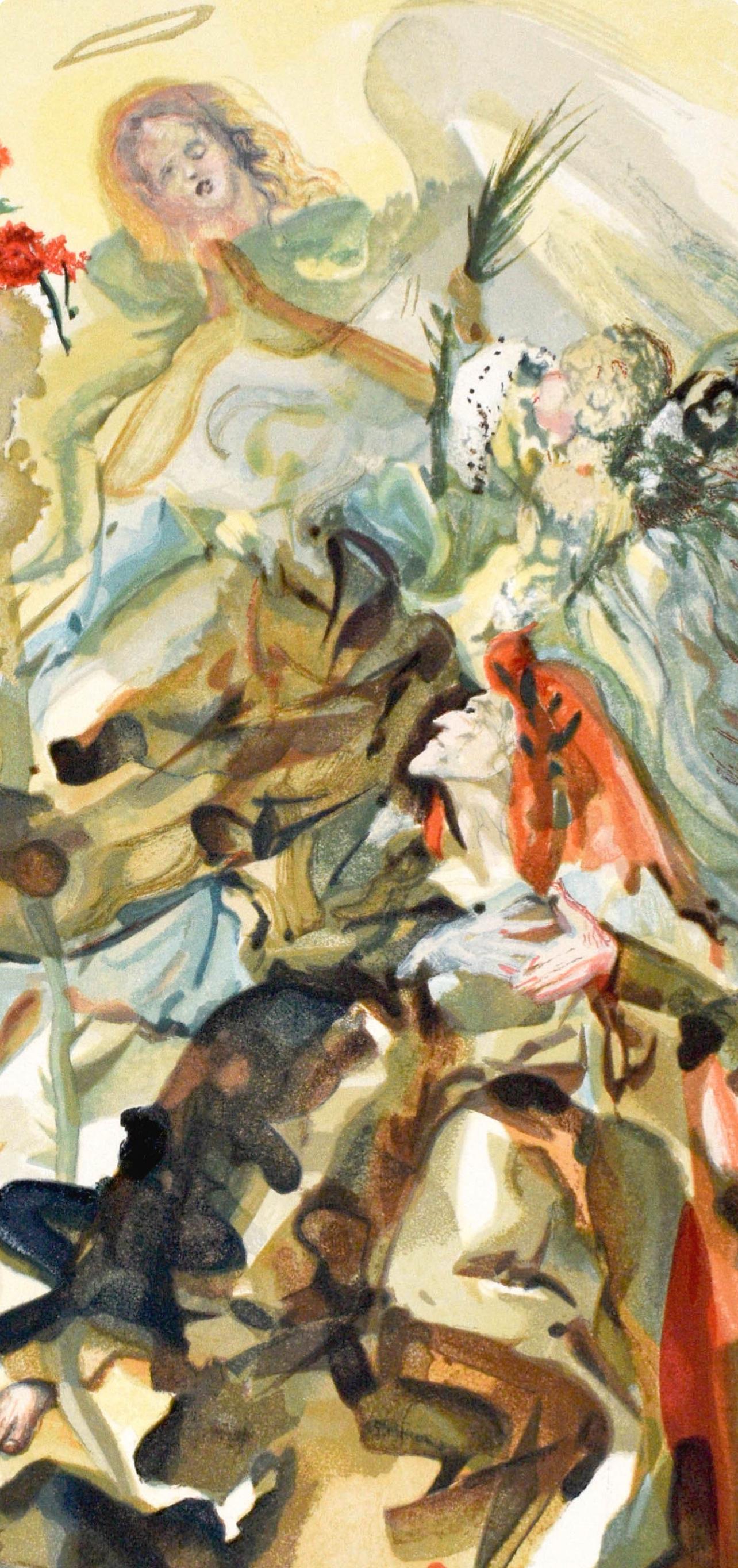 Paradiso, Canto XXV (Field 189-200; M/L. 1039-1138), La Divina Commedia - Beige Figurative Print by Salvador Dalí