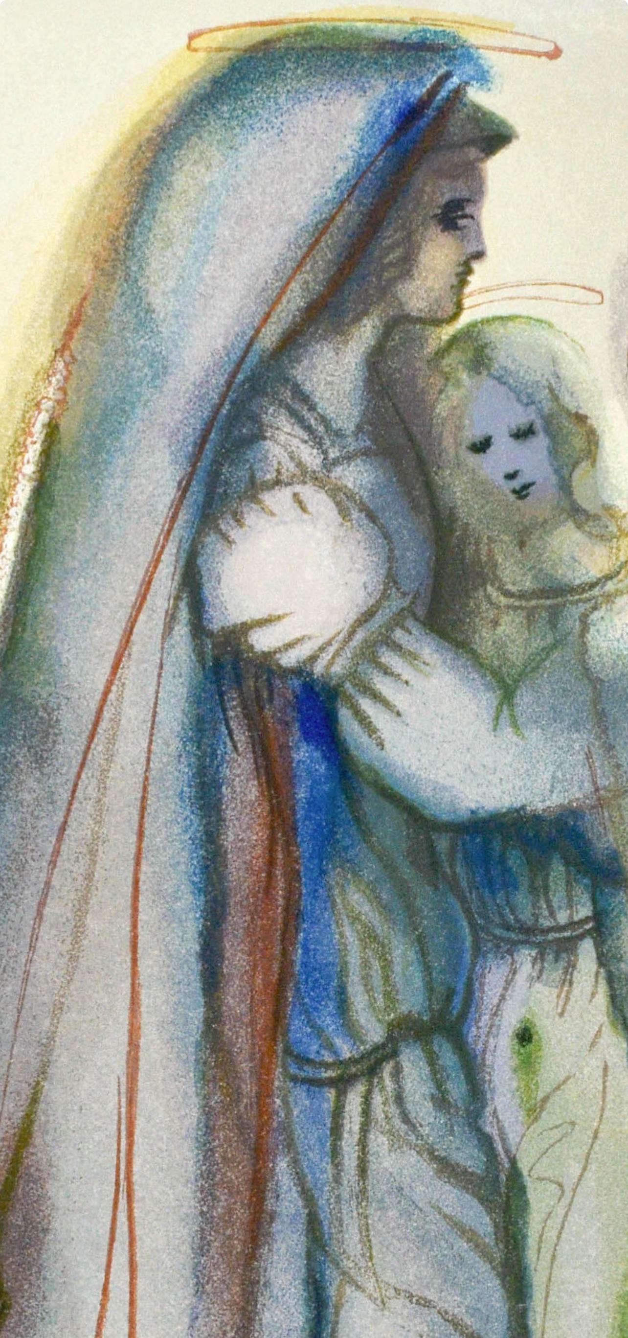 Paradiso, Canto XXXII (Field 189-200; M/L. 1039-1138), La Divina Commedia - Gray Figurative Print by Salvador Dalí