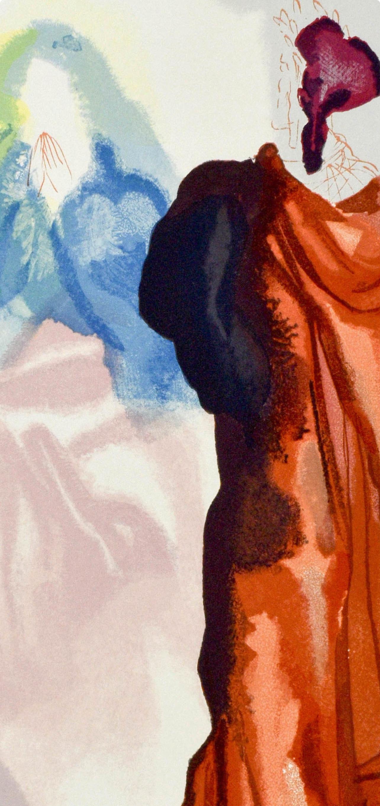 Paradiso, Canto XXXIII (Field 189-200; M/L. 1039-1138), La Divina Commedia - Beige Landscape Print by Salvador Dalí