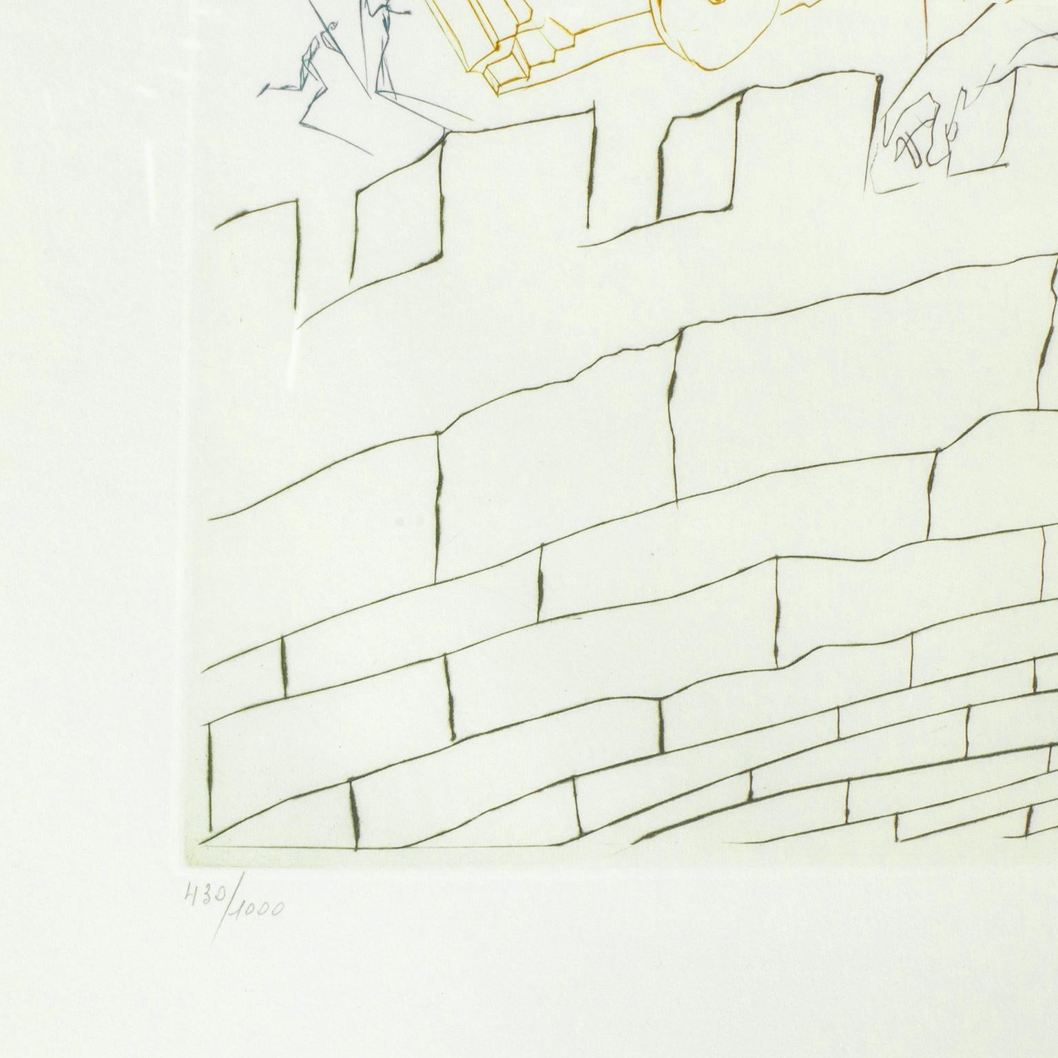 „Paris und Helen von Troy“, signierte Radierung von Salvador Dali. Edition 430 von 1000. – Print von Salvador Dalí
