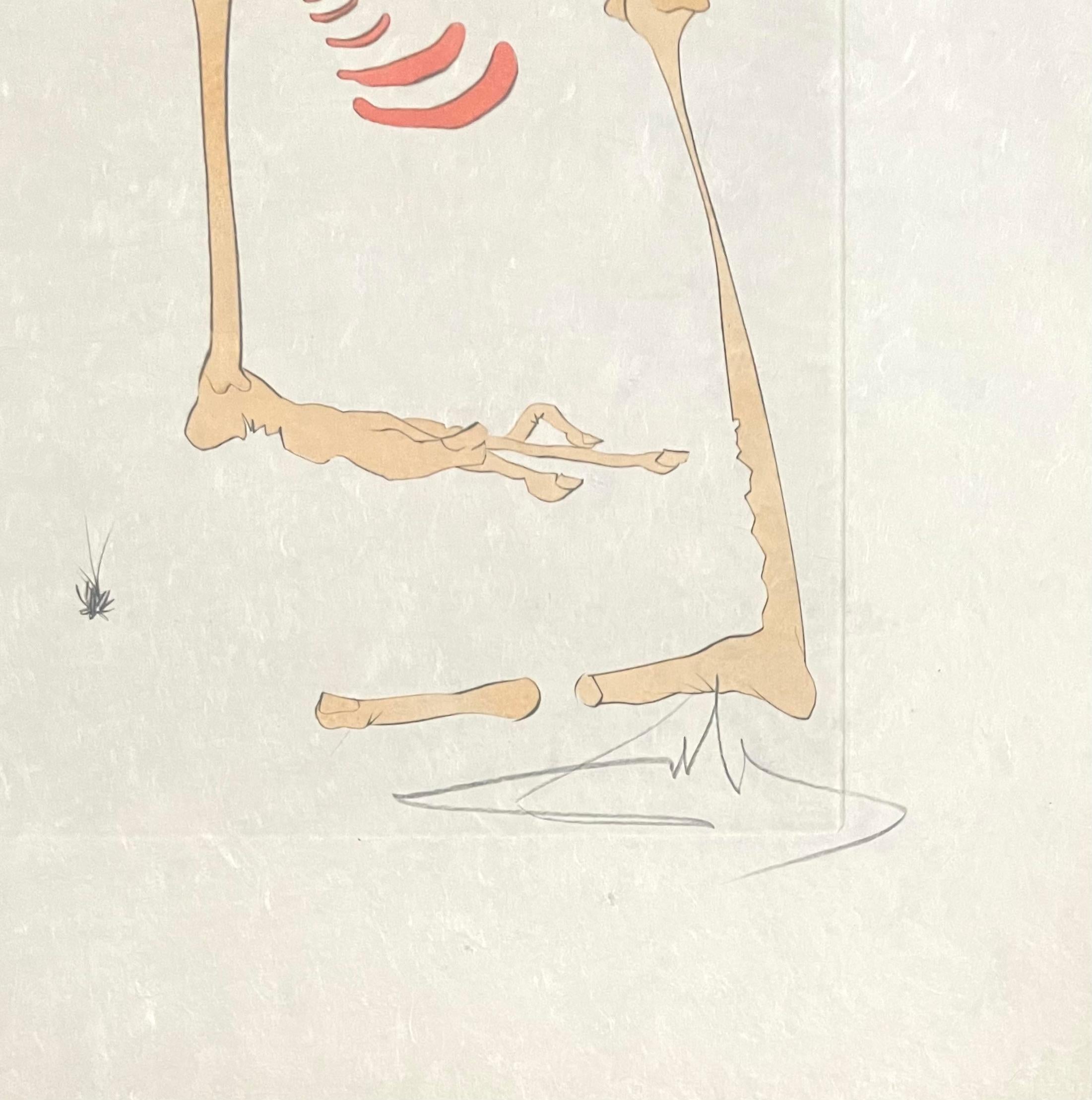 Paysage with Squelette (Squelette de paysage), Salvador Dali - Surréalisme Print par Salvador Dalí