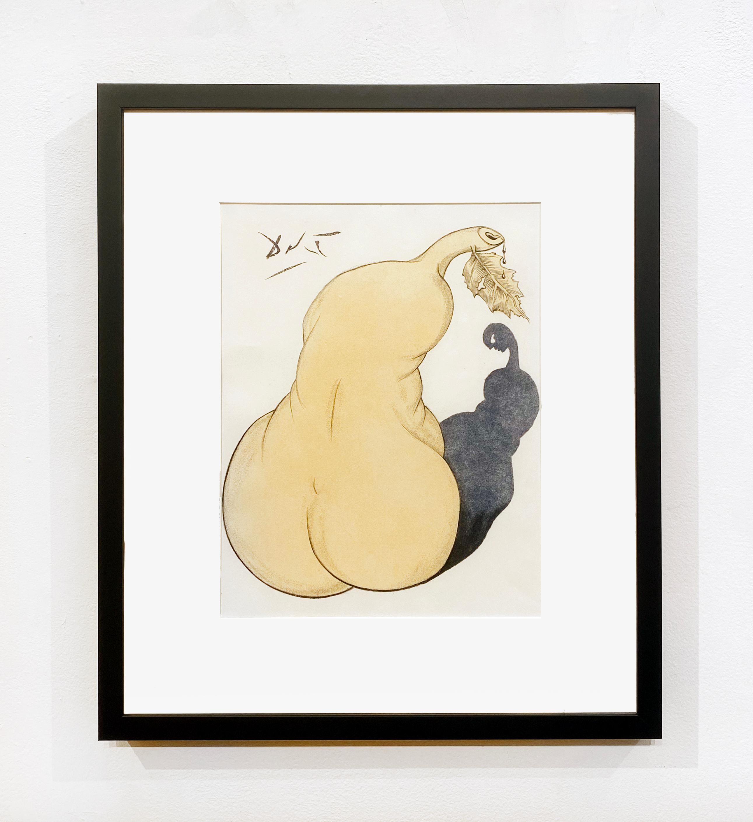 Pear and Nude Back - Surrealist Print by Salvador Dalí