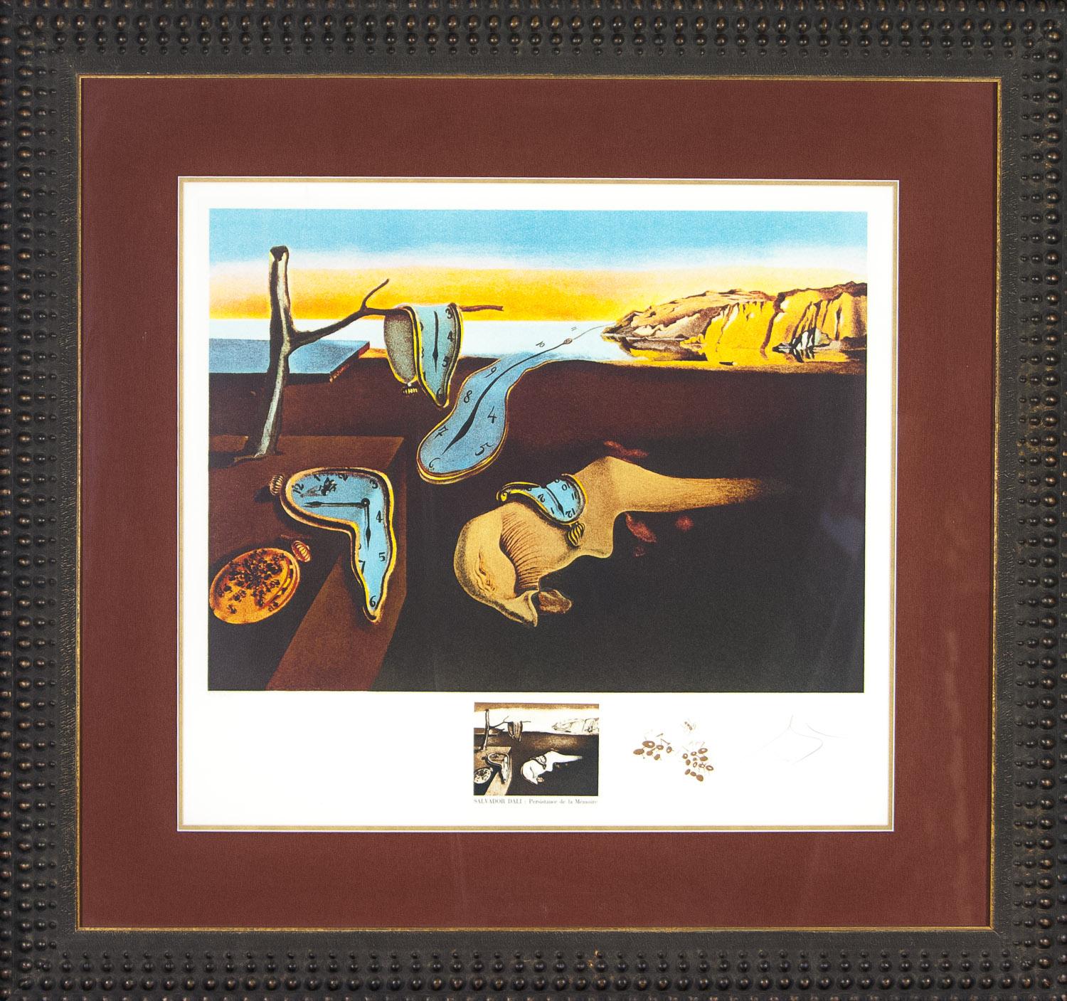 Salvador Dalí Landscape Print - Persistence of Memory from Changes in Great Masterpieces by Salvador Dali