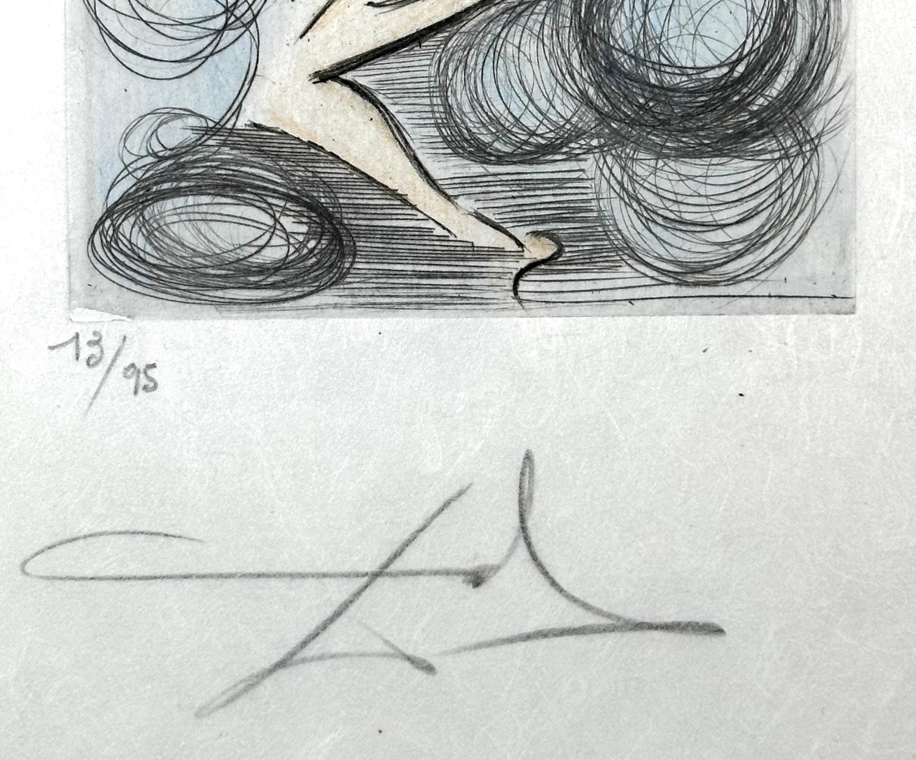 ARTIST: Salvador Dali

TITLE: Petites Nus (From Appollinaire) C

MEDIUM: Etching

SIGNED: Hand Signed 

PUBLISHER: Editions Argillet

EDITION NUMBER: 73/95

MEASUREMENTS: 15.2