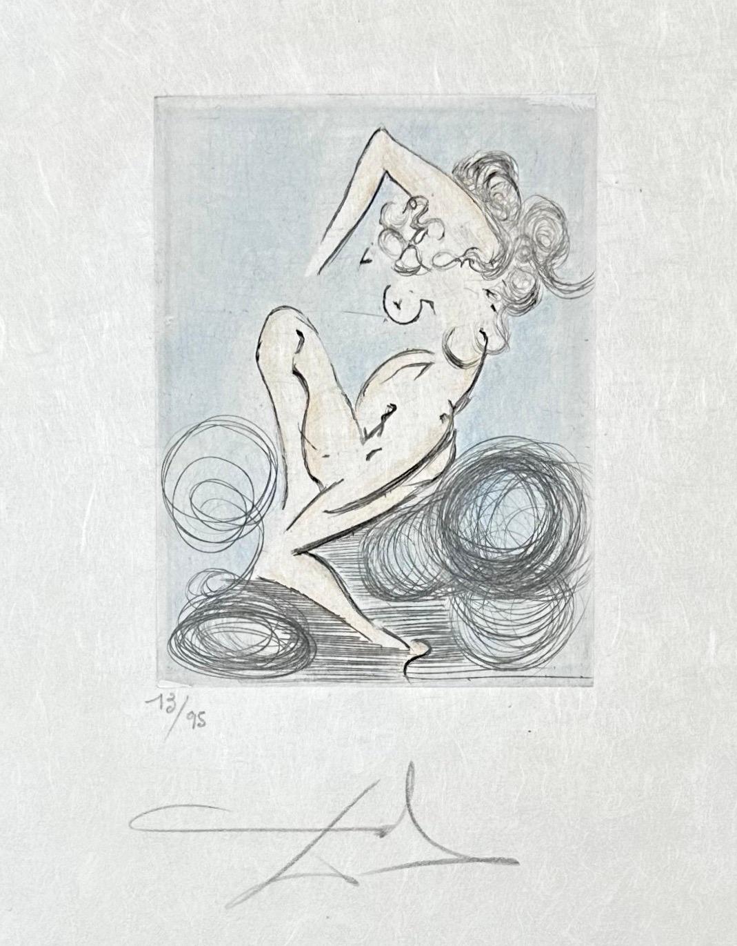 Salvador Dalí Nude Print - Petites Nus (From Apollinaire) C