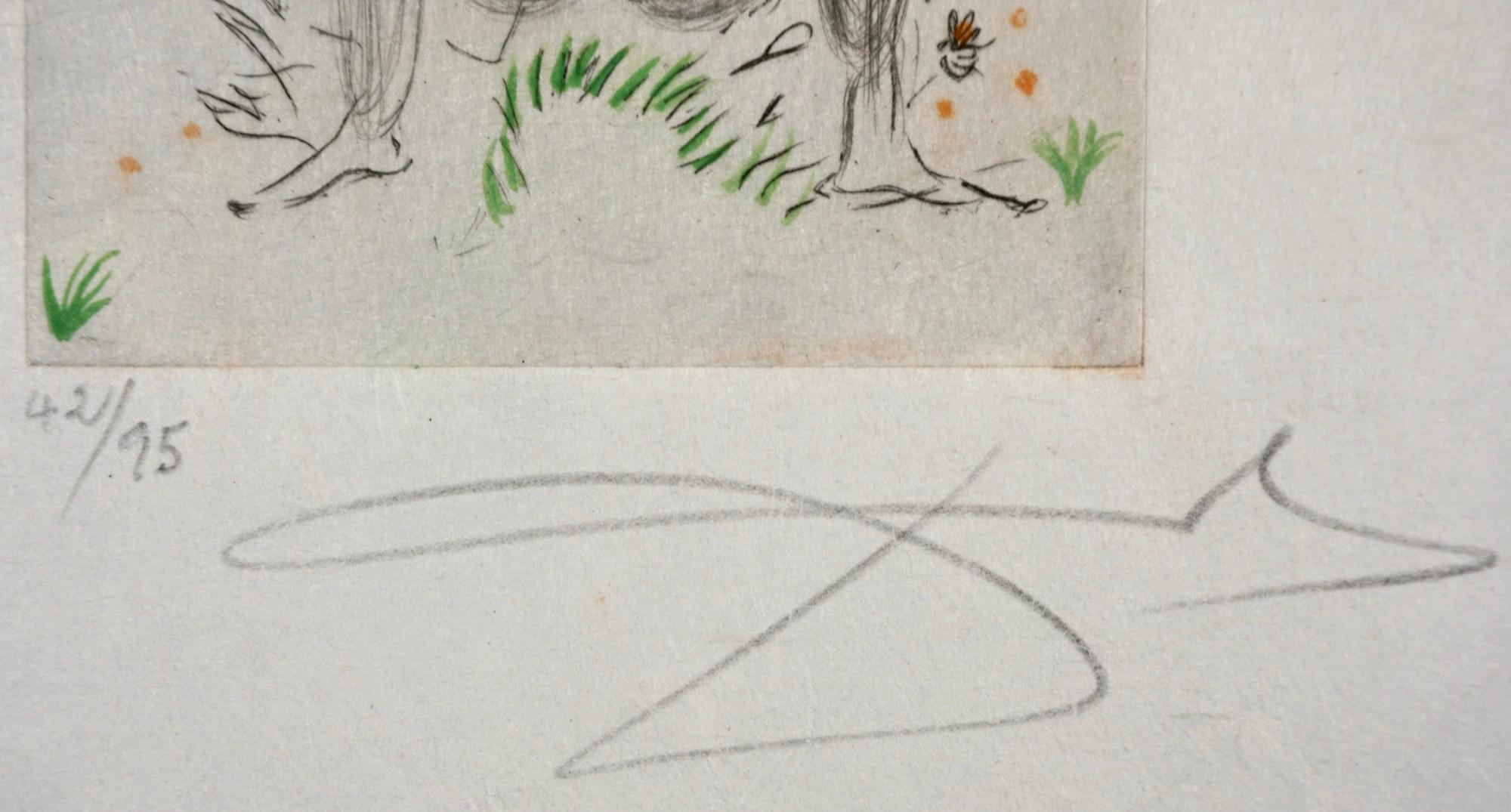 
ARTIST: Salvador Dali

          TITLE: Petites Nus (from Appolinaire) I

MEDIUM: Etching

SIGNED: Hand Signed

PUBLISHER: Editions Argillet, Paris

EDITION NUMBER: 42/95

MEASUREMENTS: 15.25