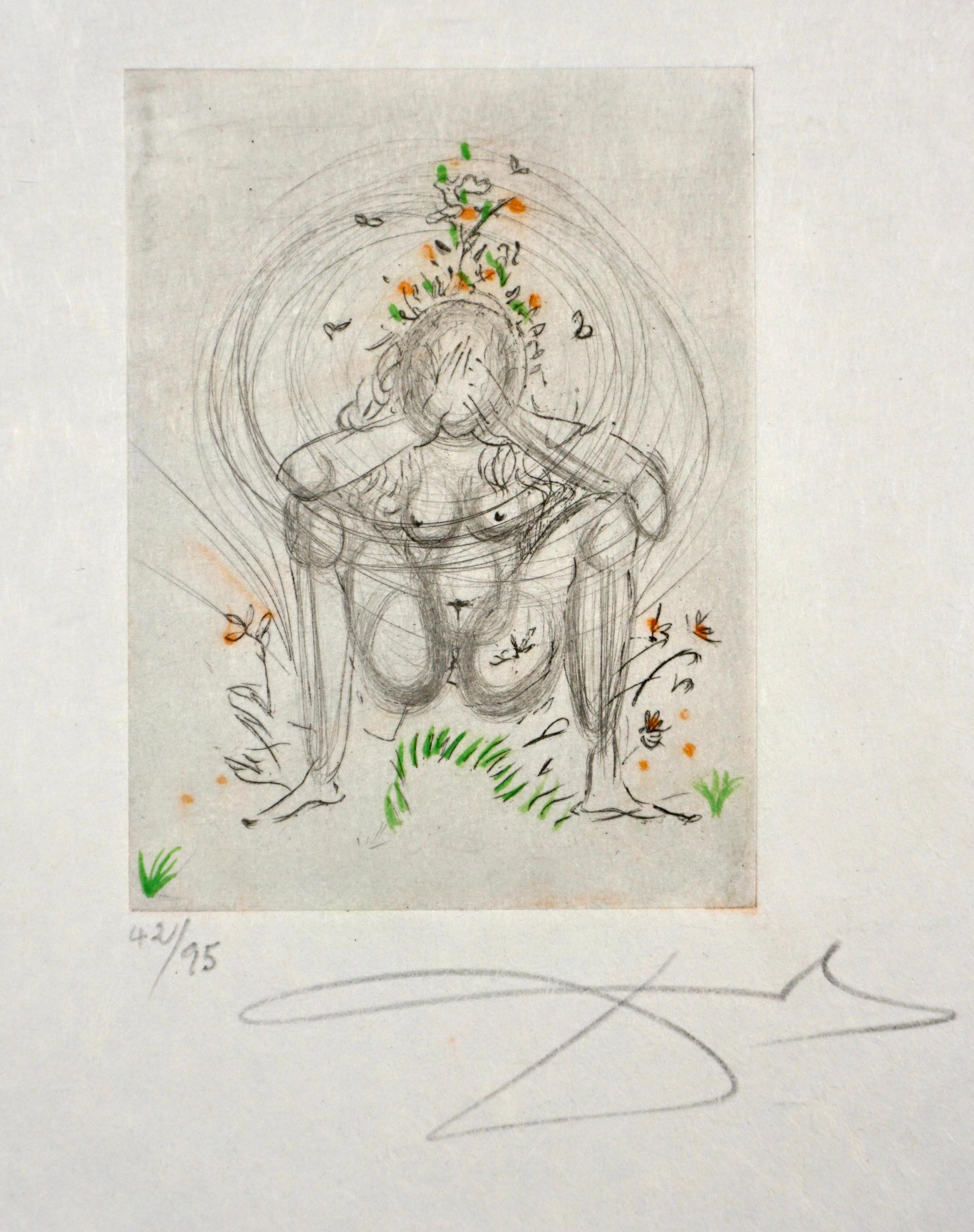 Salvador Dalí Figurative Print - Petites Nus (From Apollinaire) I