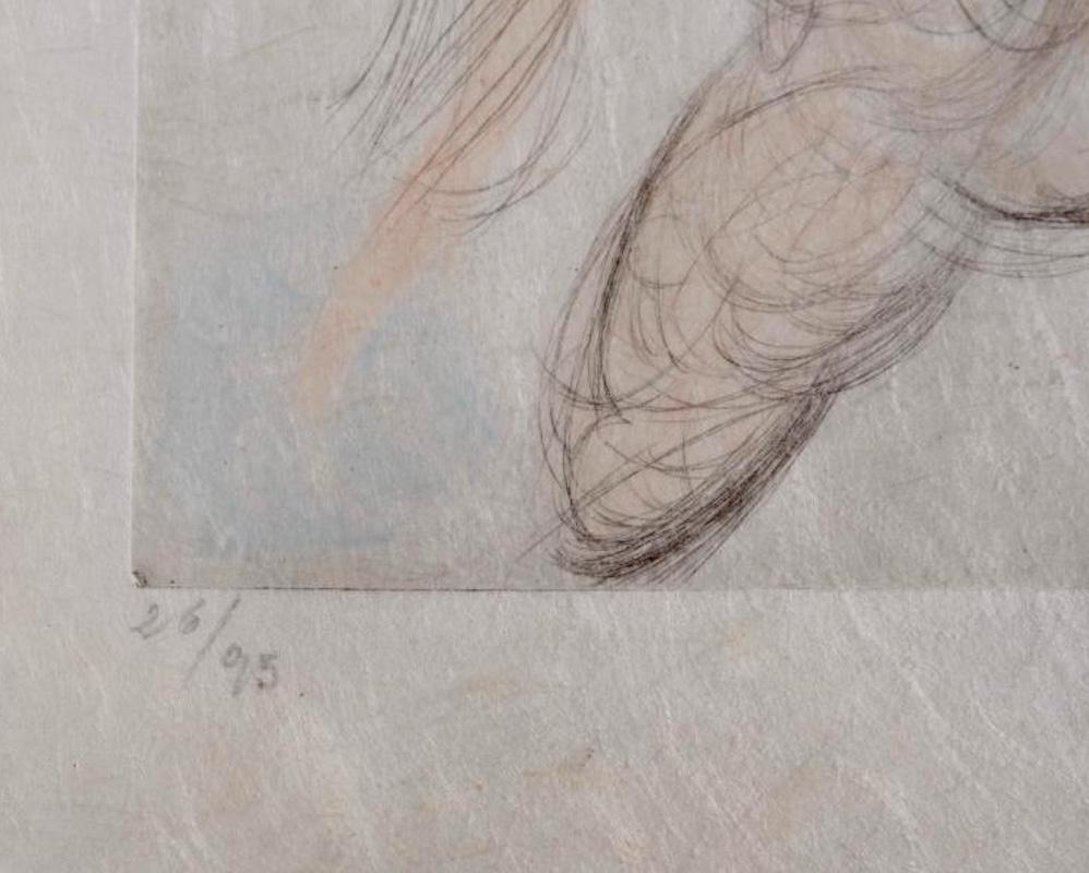 Petites Nus (Ronsard) E - Figurative Print Gris de Salvador Dalí