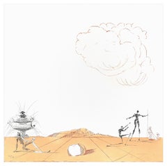 Phantasmes de la Plaine de l
Ampurdan - Original Etching by S. Dali - 1970s