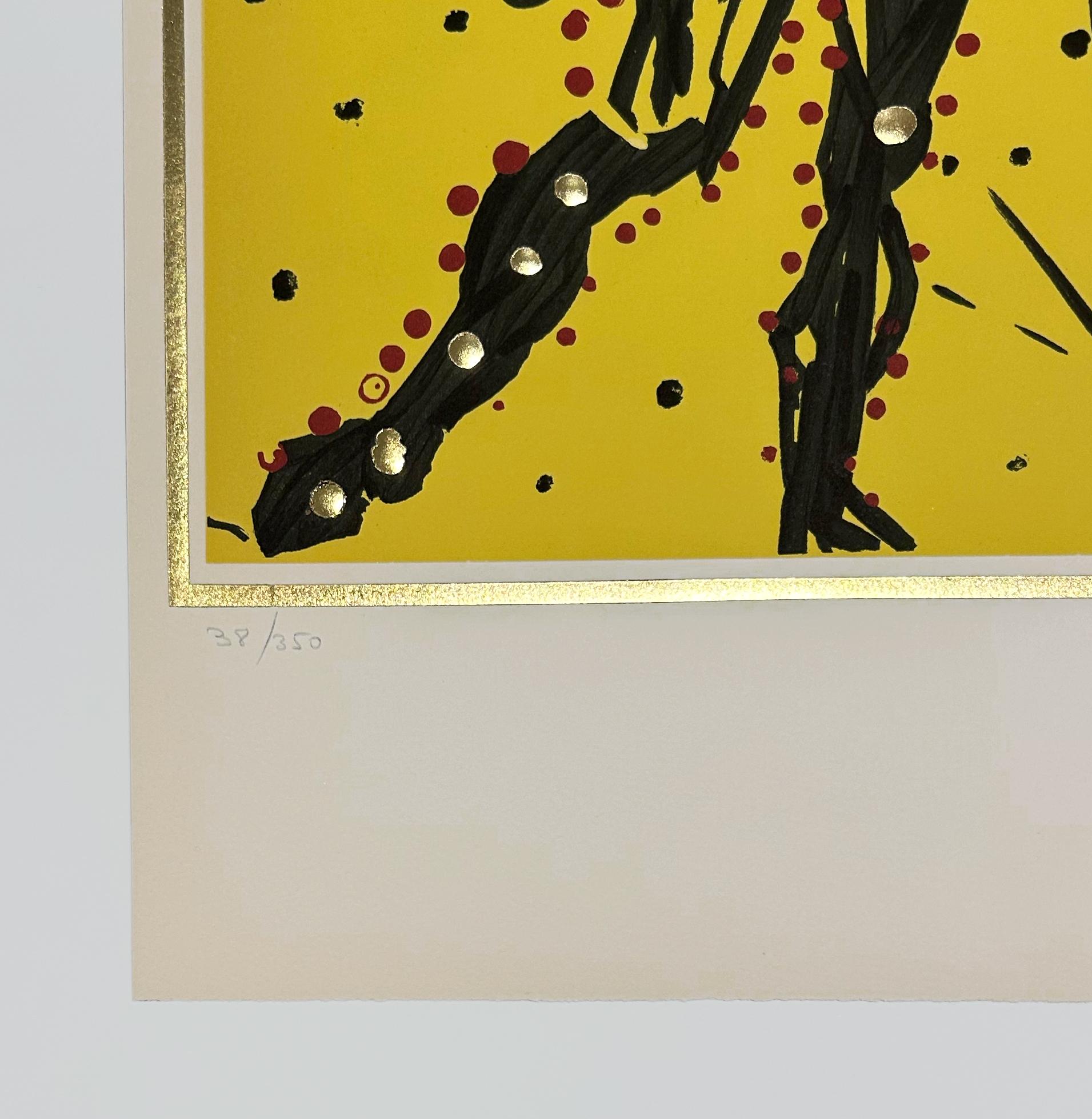 Philip (Knighting of Sir Galahad) - Yellow Print by Salvador Dalí